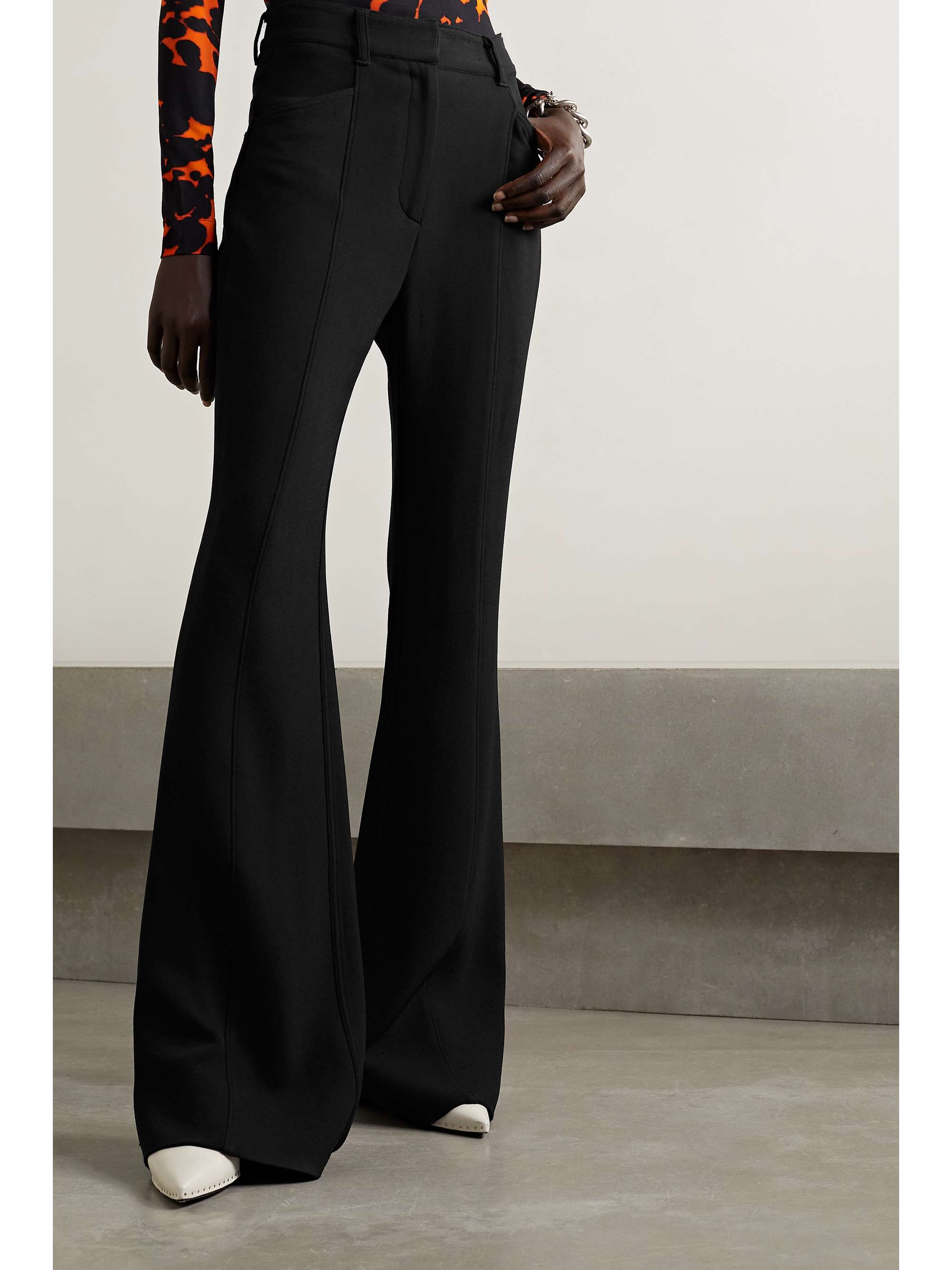 PROENZA SCHOULER Stretch-crepe flared pants | NET-A-PORTER