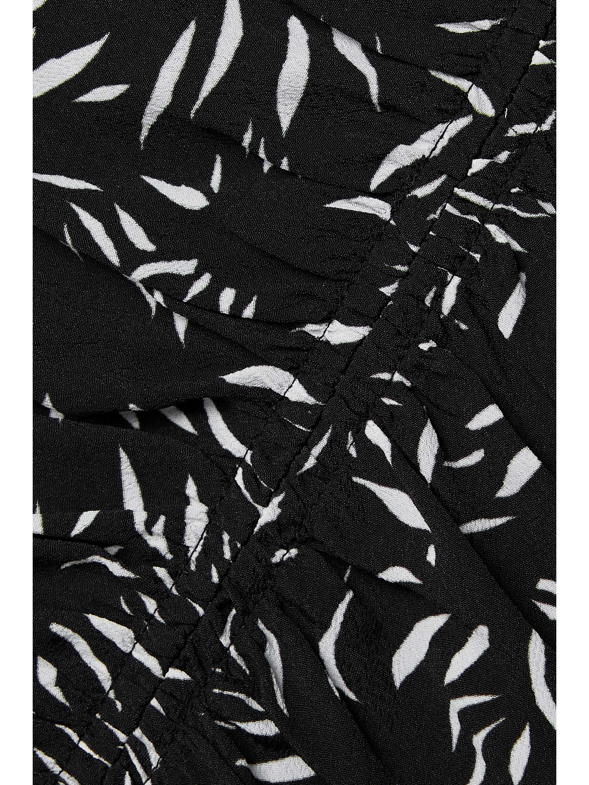 PROENZA SCHOULER Gathered printed crepe de chine midi dress