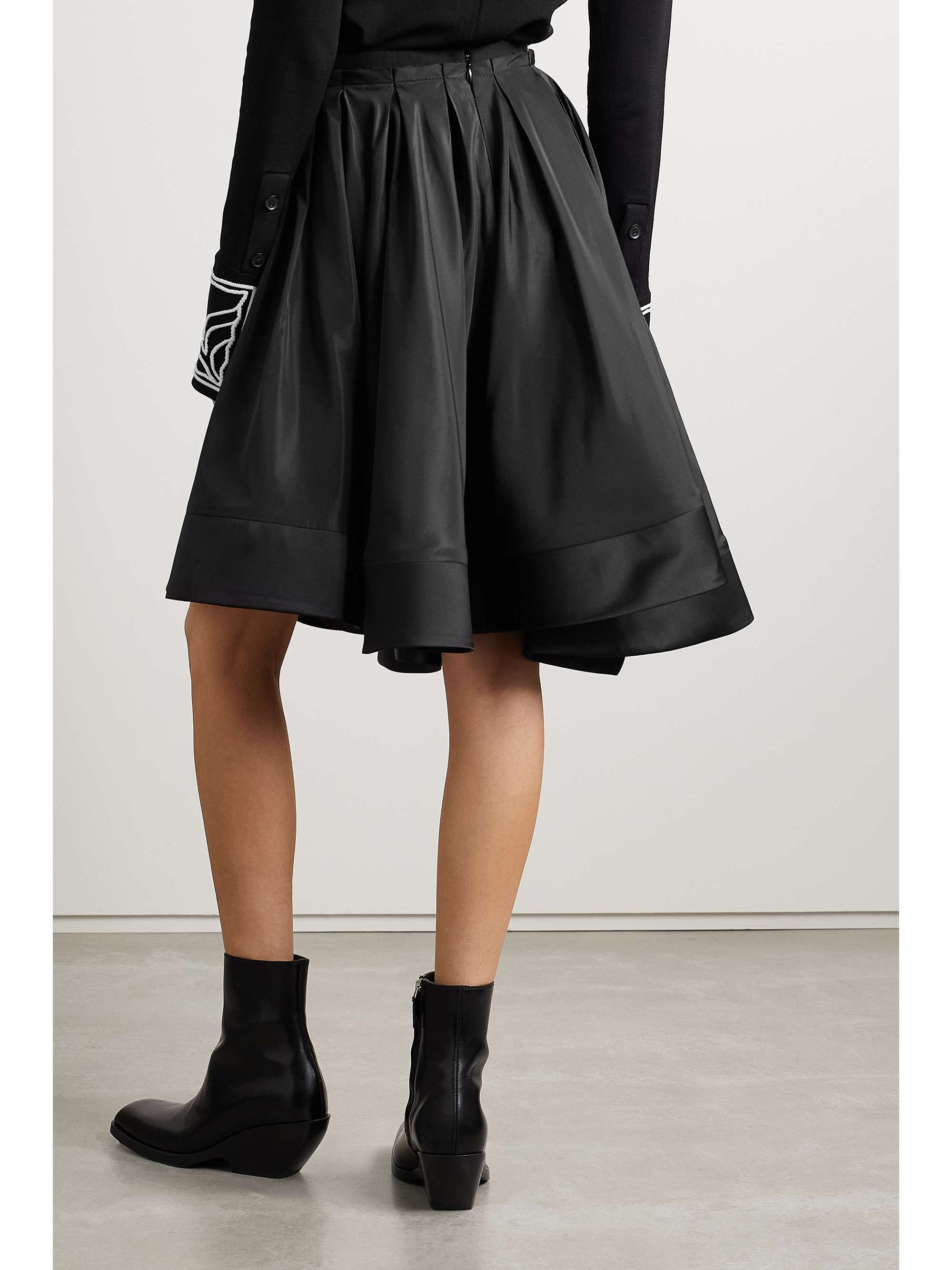 PROENZA SCHOULER Asymmetric pleated taffeta skirt