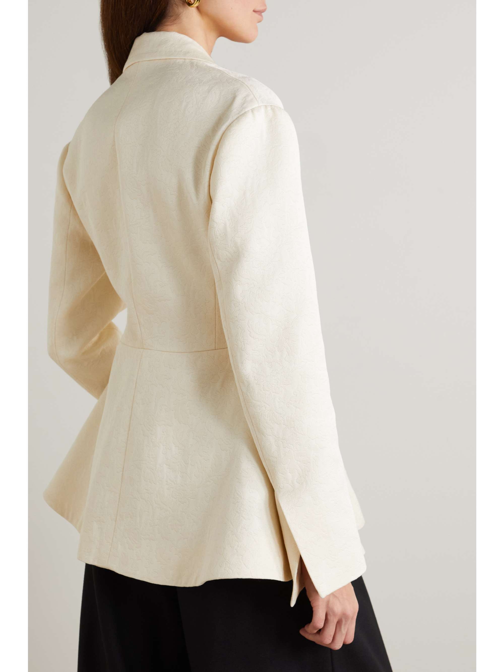 PROENZA SCHOULER Cotton and wool-blend jacquard peplum blazer
