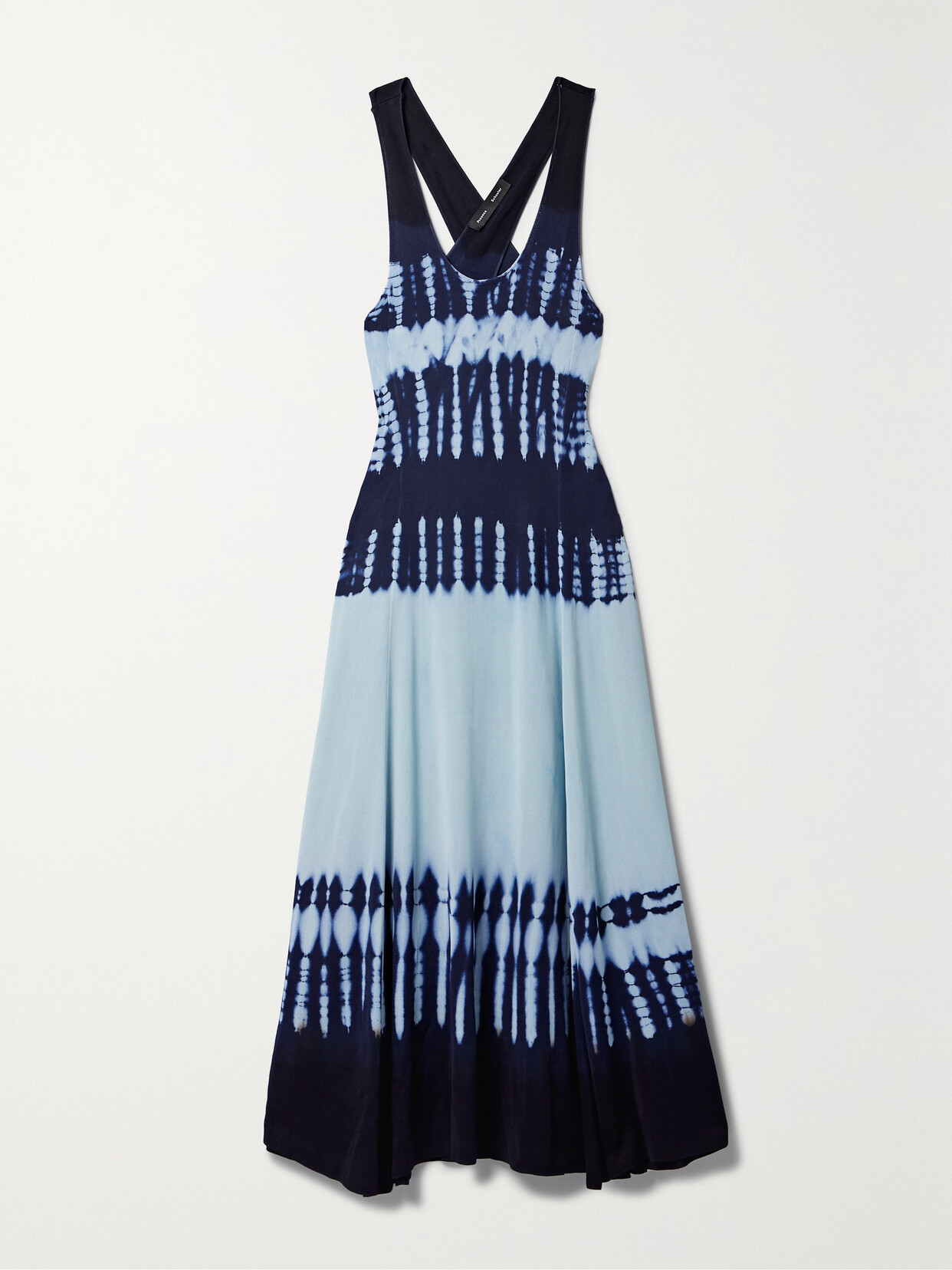 Proenza Schouler Tie-dyed Stretch-knit Maxi Dress In Blue