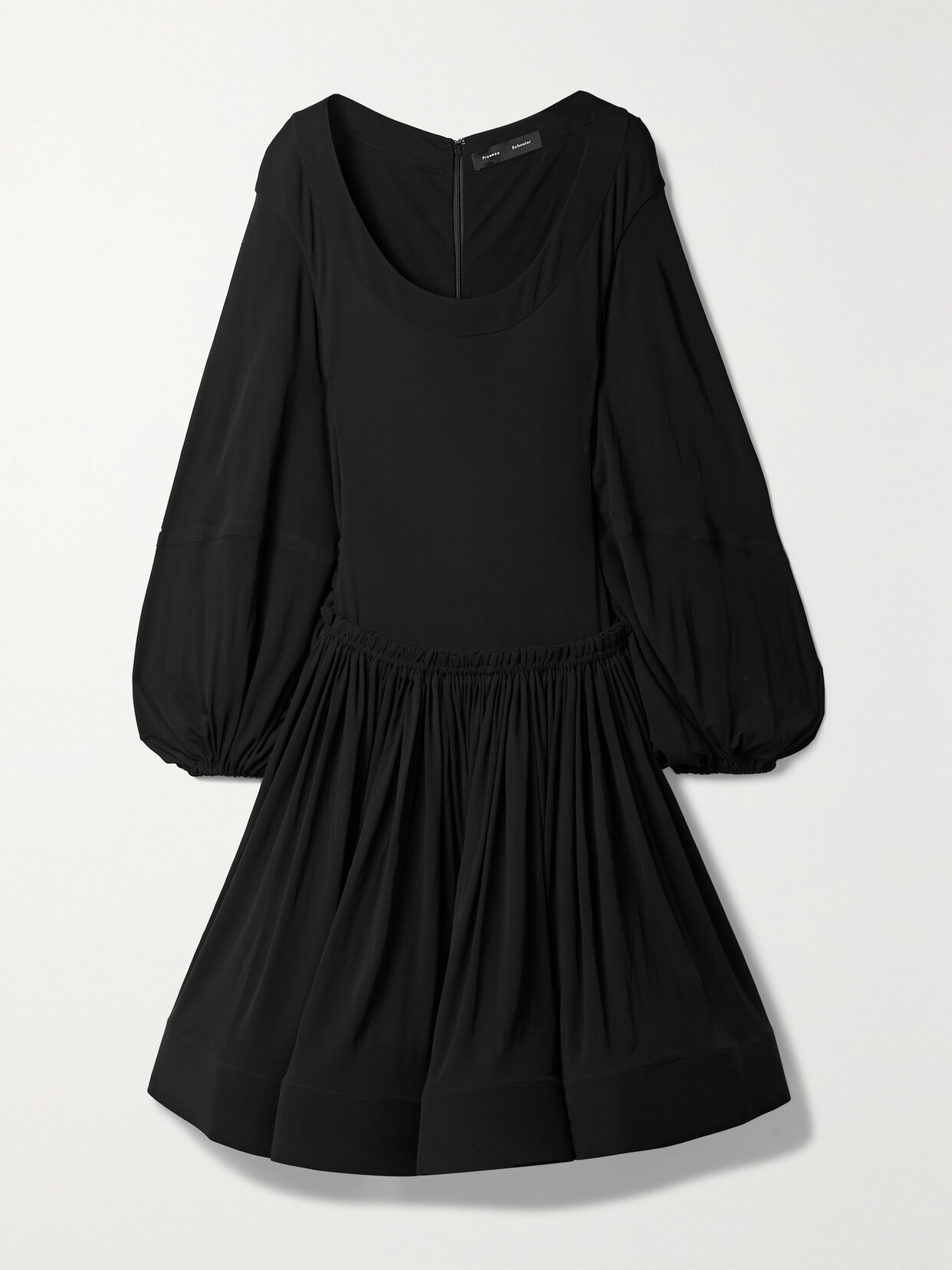 Proenza Schouler - Pleated Jersey Mini Dress - Black