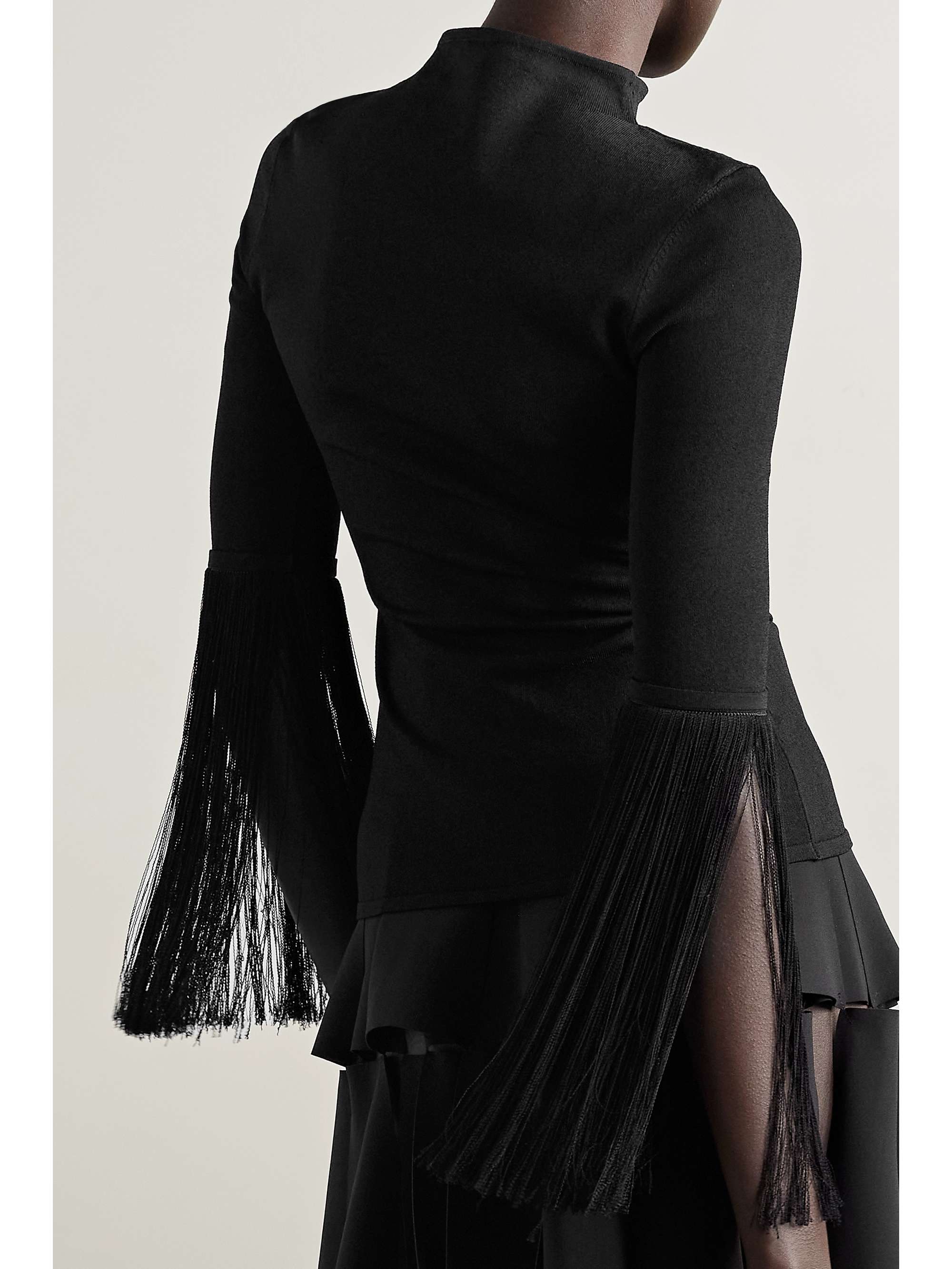 PROENZA SCHOULER Fringed stretch-jersey sweater