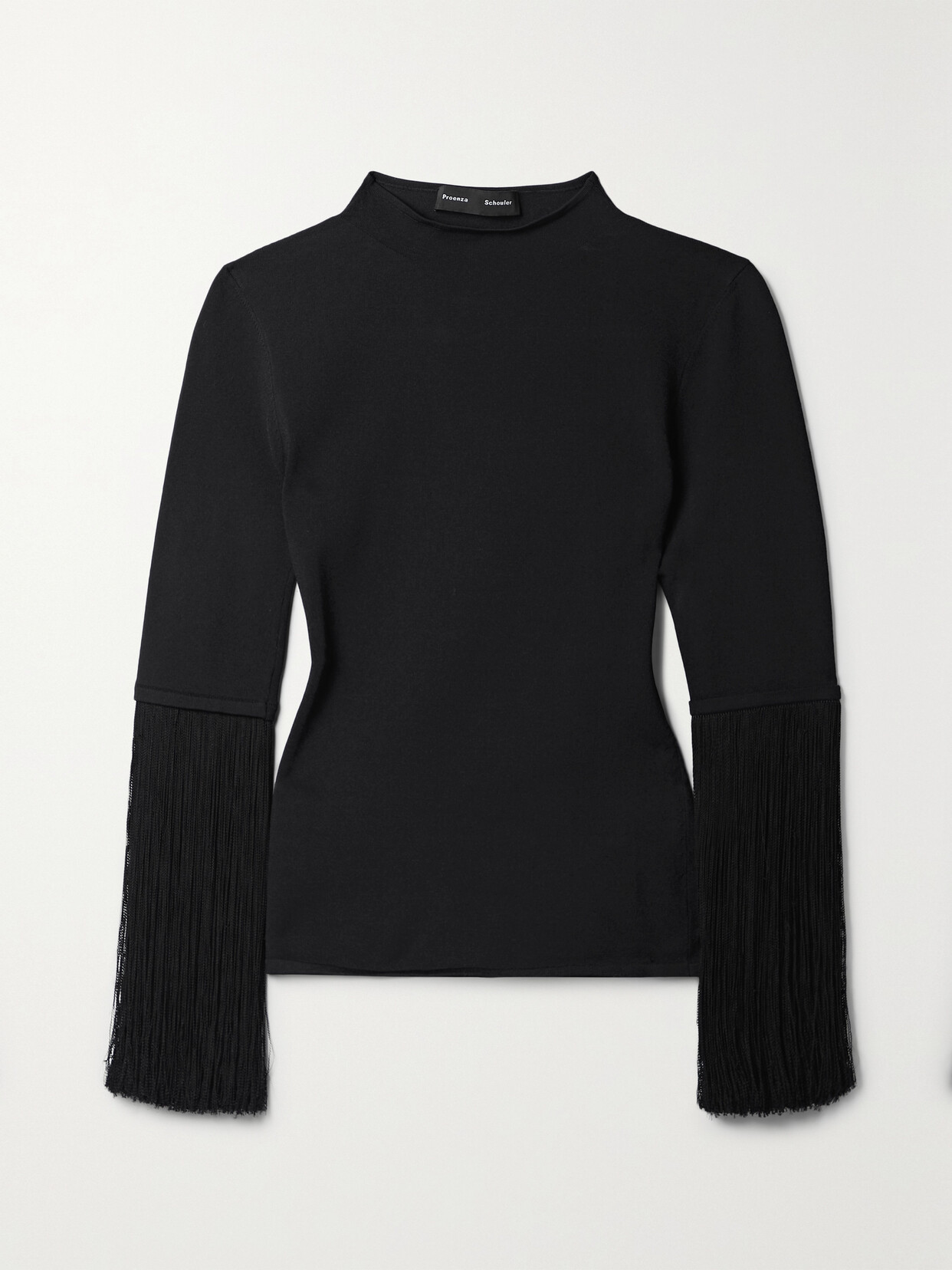 Proenza Schouler Fringed Stretch-jersey Sweater - Black