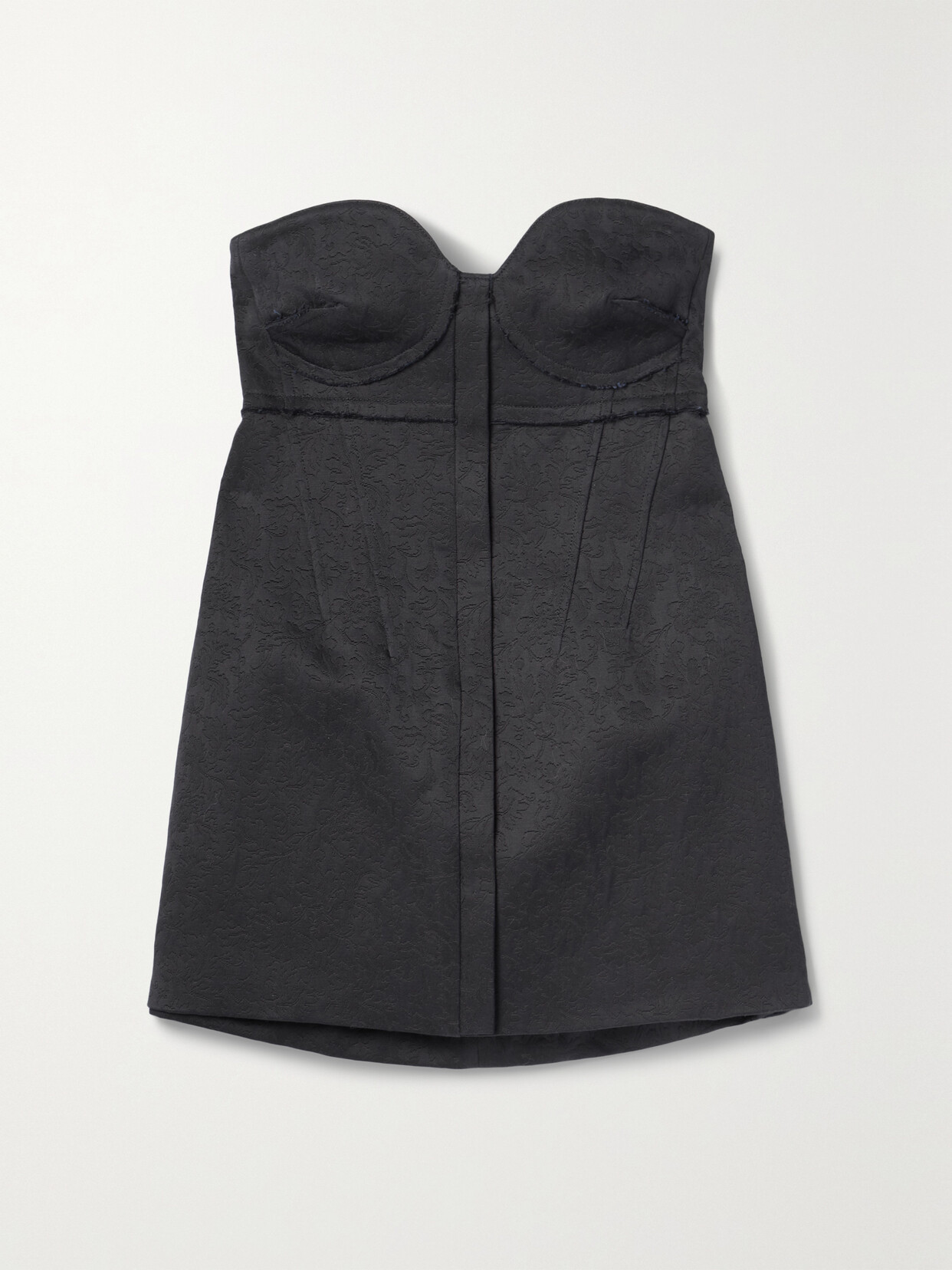 Proenza Schouler Strapless Cotton And Wool-blend Twill Tunic - Blue