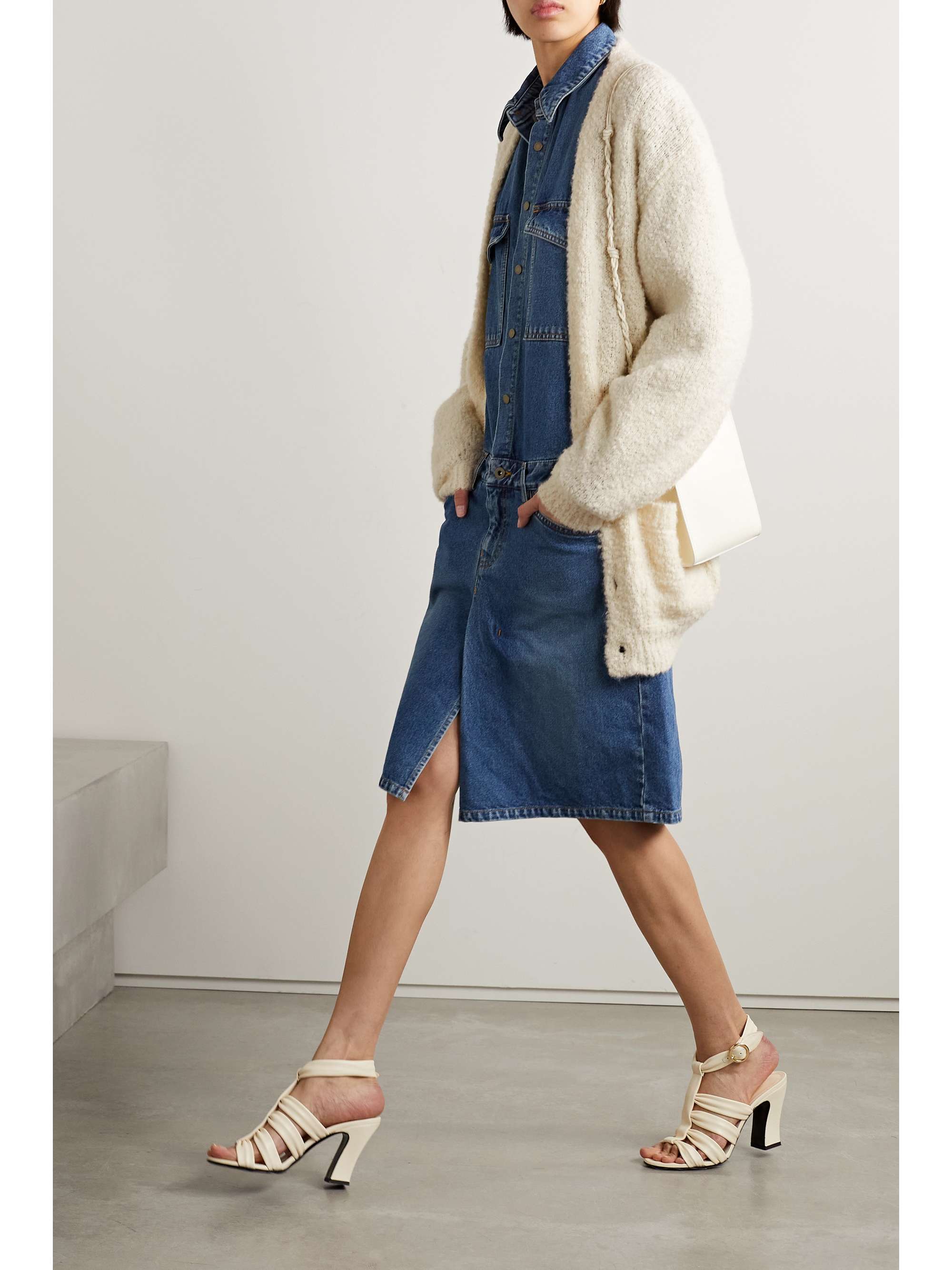 PETAR PETROV Cashmere, alpaca and silk-blend bouclé cardigan