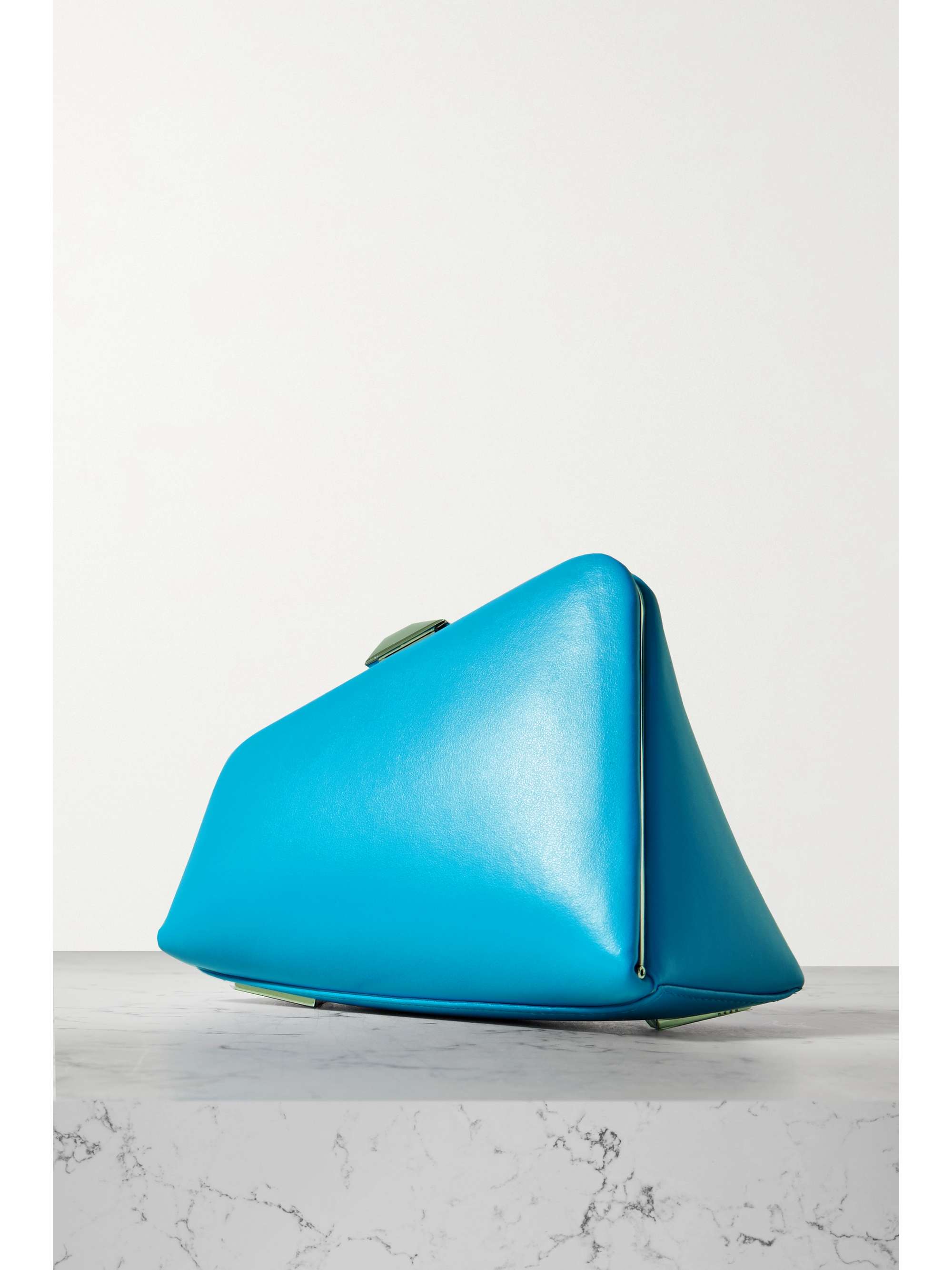 Midnight leather clutch