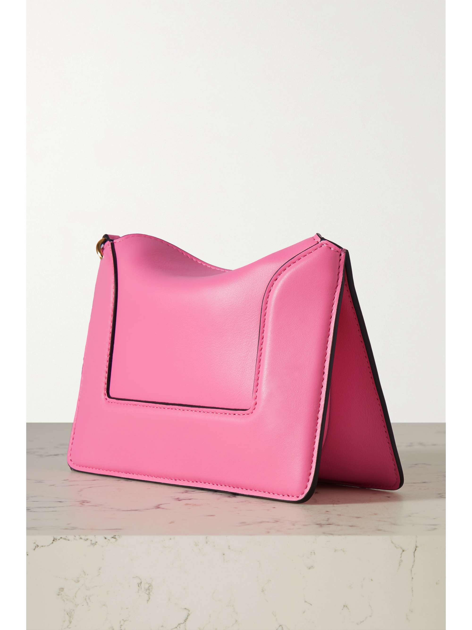 Pink Penelope micro leather shoulder bag WANDLER NETAPORTER