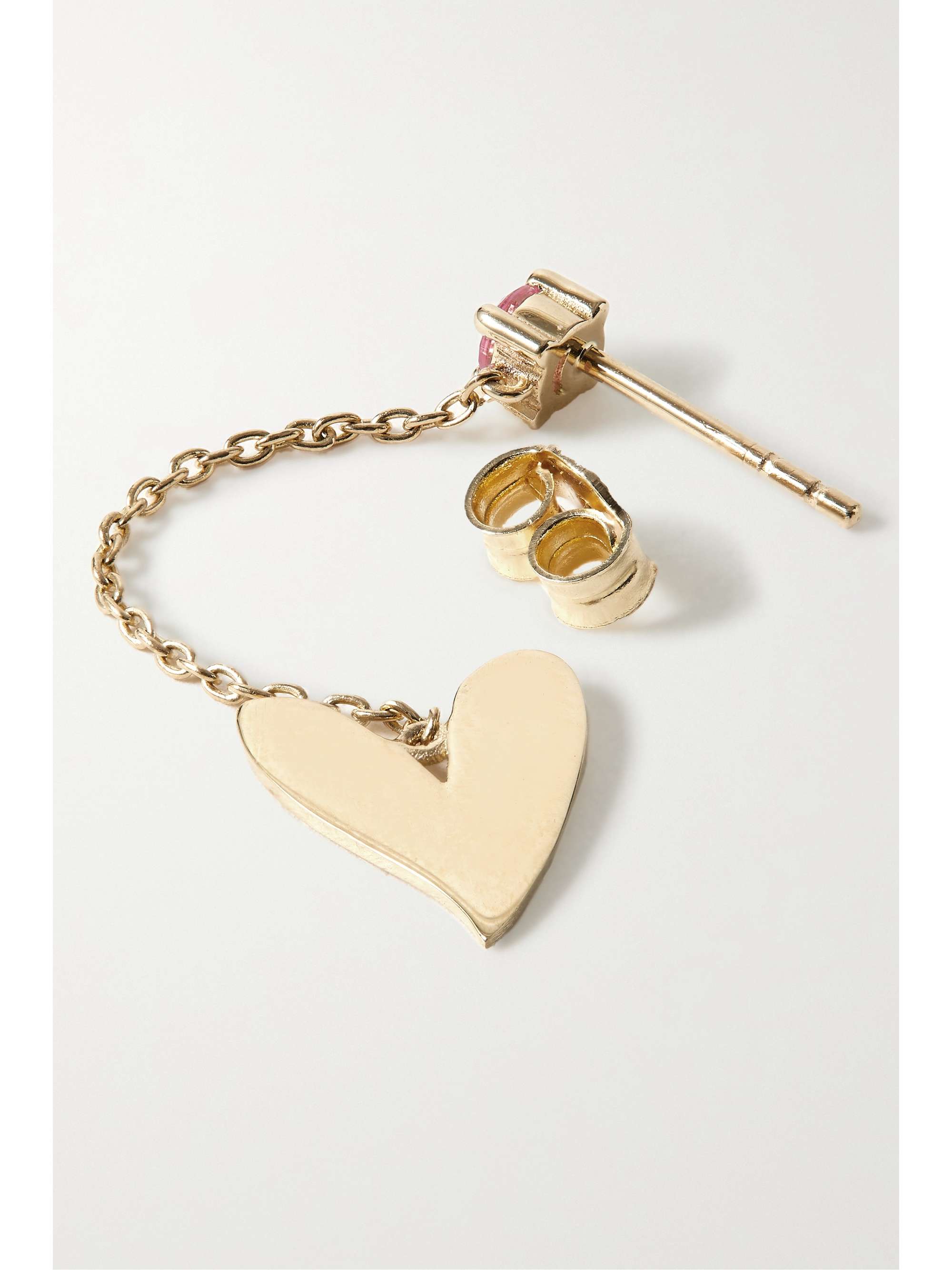 CHARMS COMPANY Be Mine 14-karat gold sapphire single earring