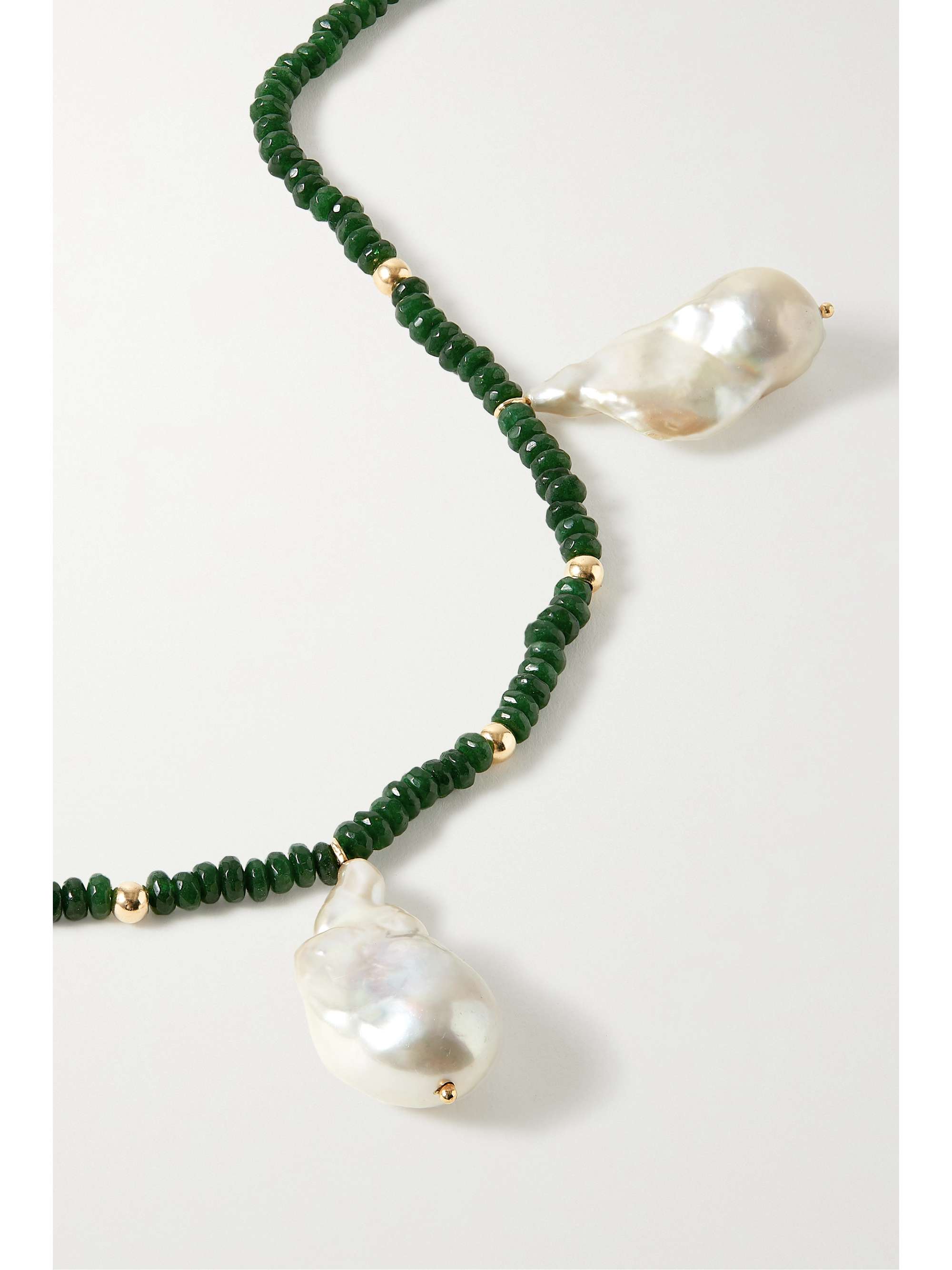 CHARMS COMPANY 르 봉봉 14K 골드 비취 진주 링