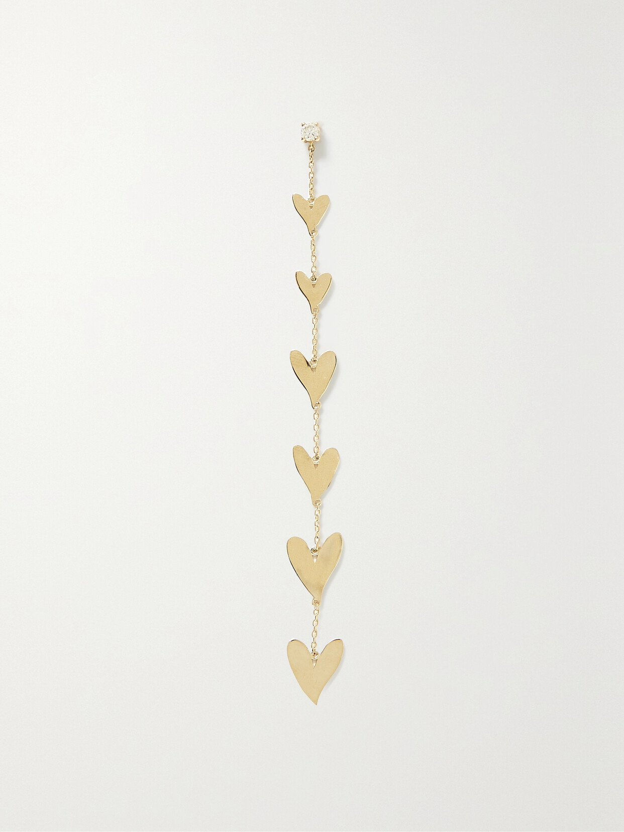 Charms Company Be Mine 14-karat Gold Diamond Single Earring - One size