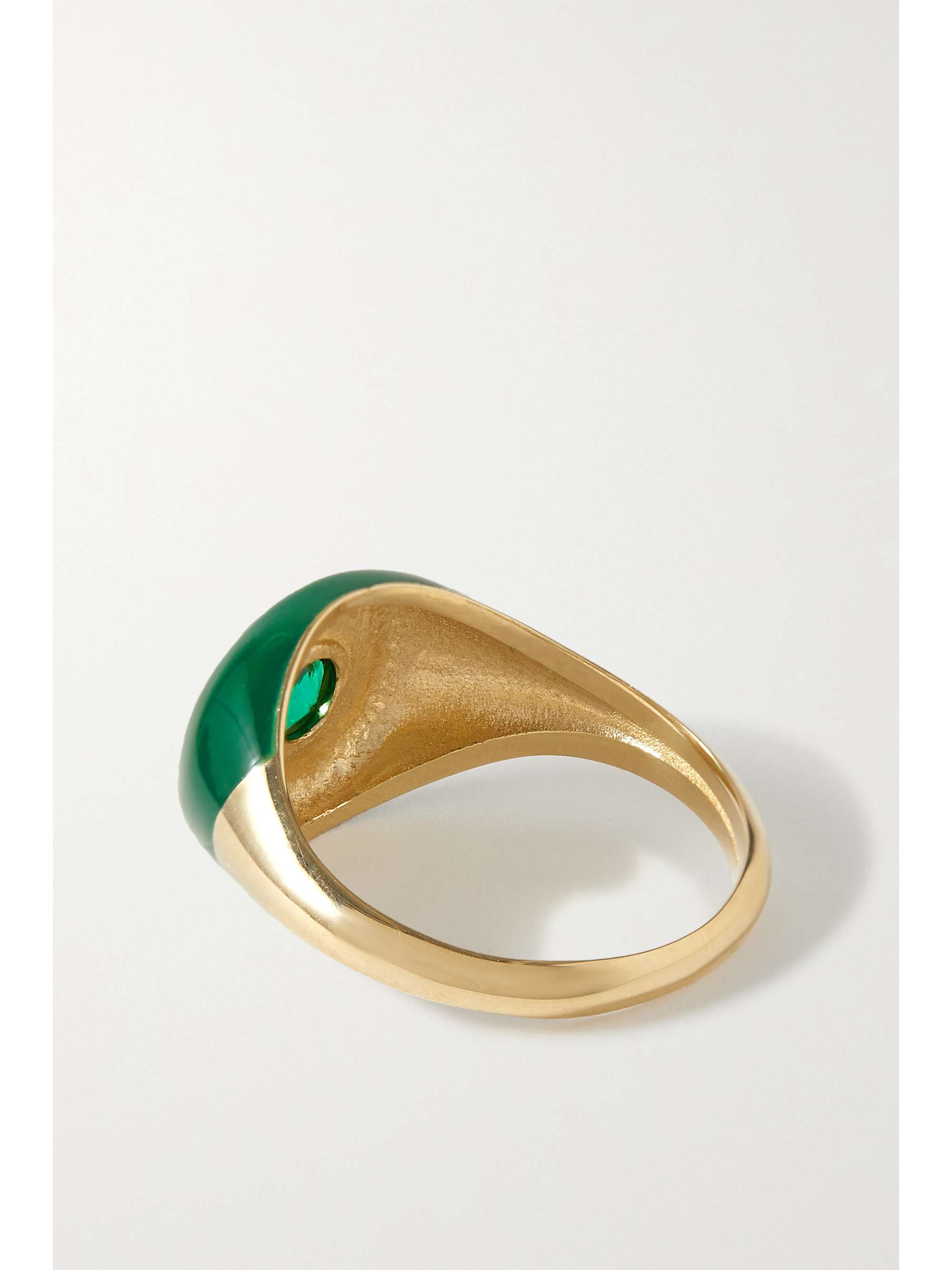 CHARMS COMPANY Les Bonbons 14-karat gold, enamel and tsavorite ring