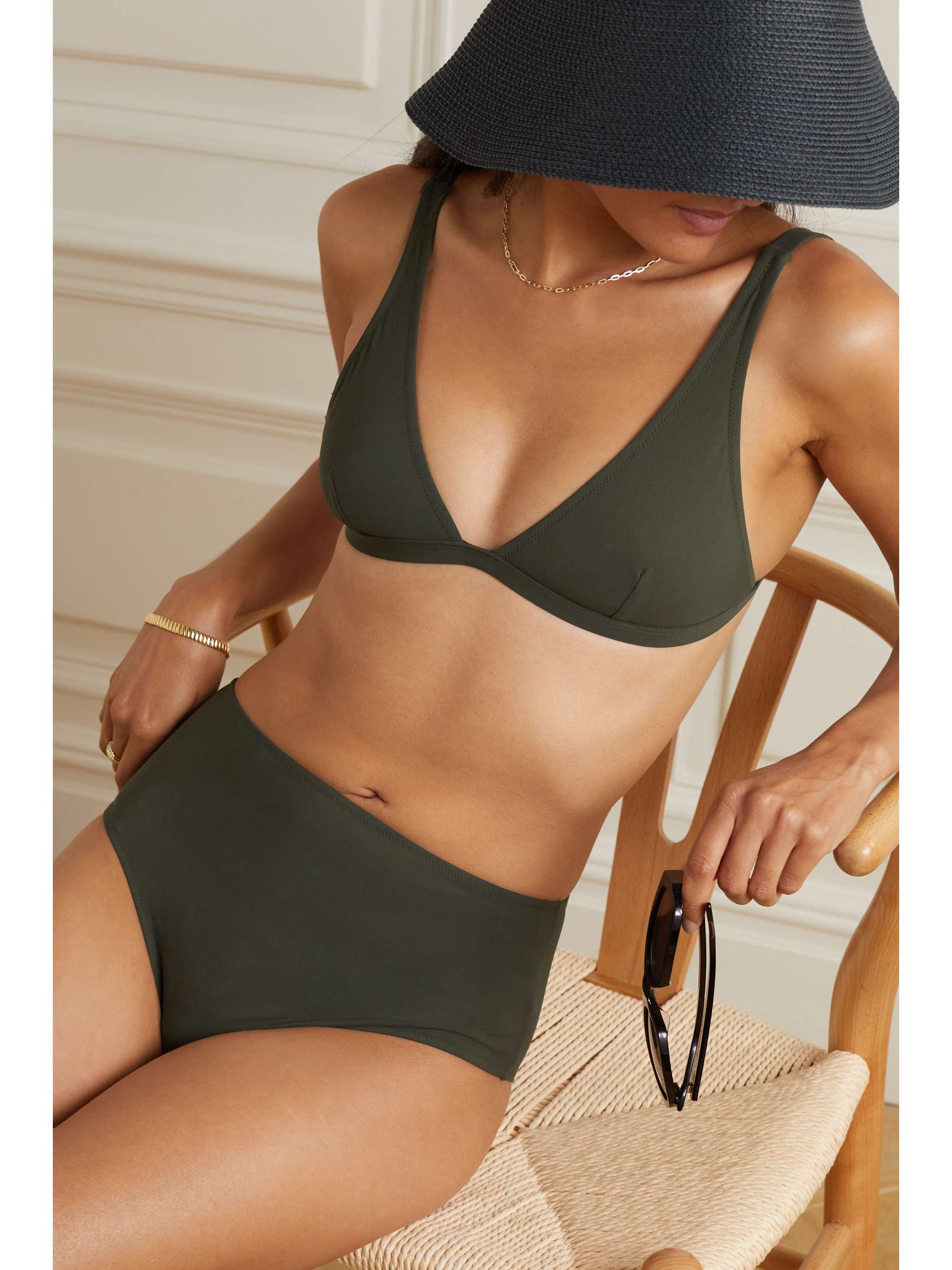 TOTEME Recycled triangle bikini top