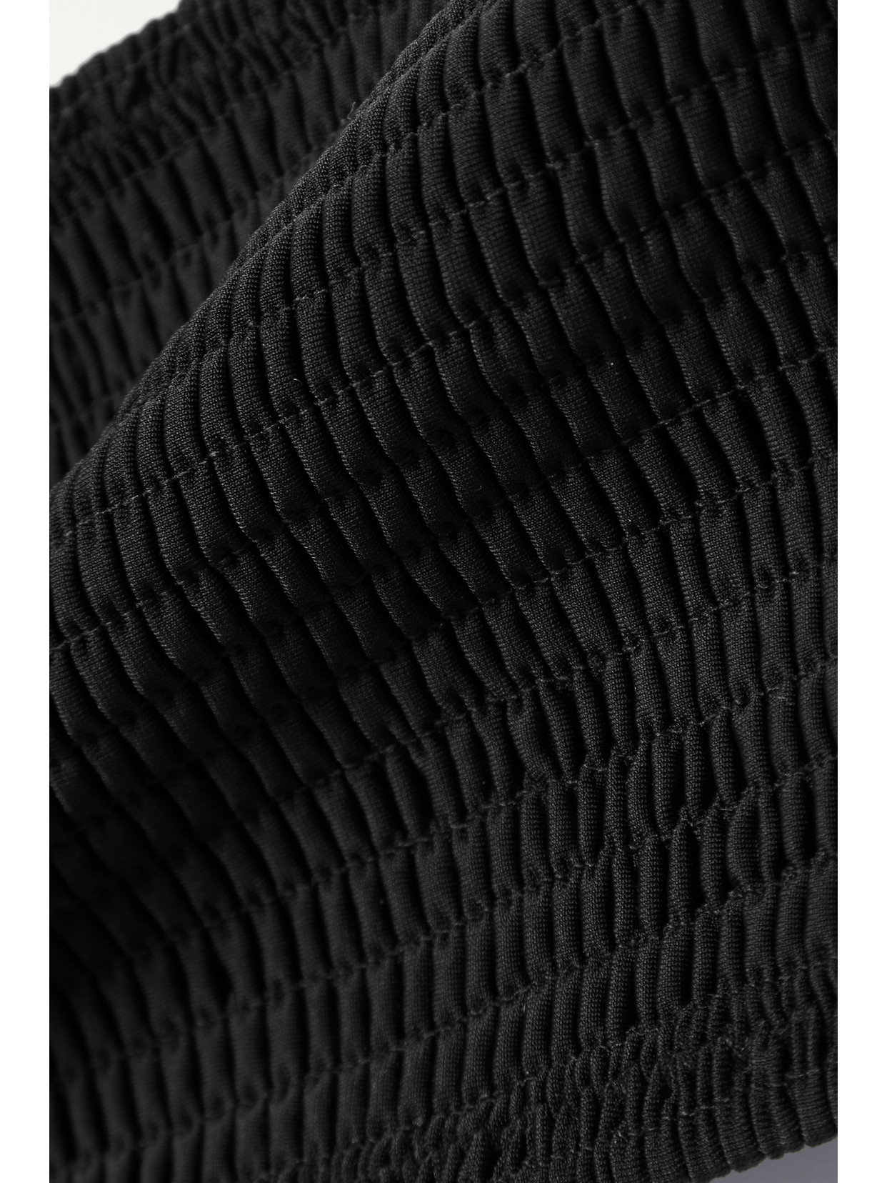 Totême Smocked Recycled Bikini Top In Black