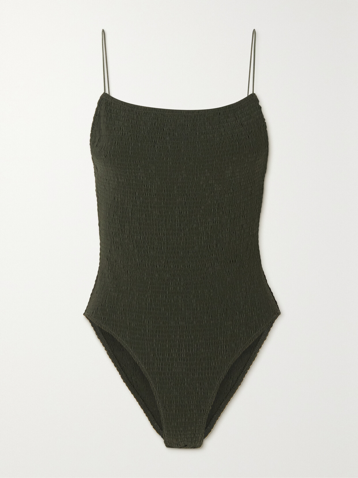 TOTEME - + Net Sustain Shirred Recycled Swimsuit - Green