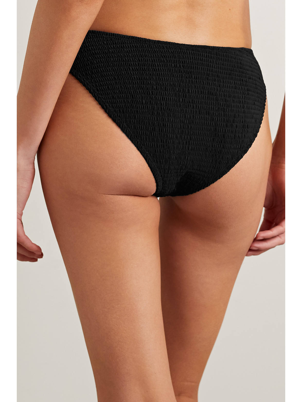 Totême Smocked Recycled Bikini Briefs In Black