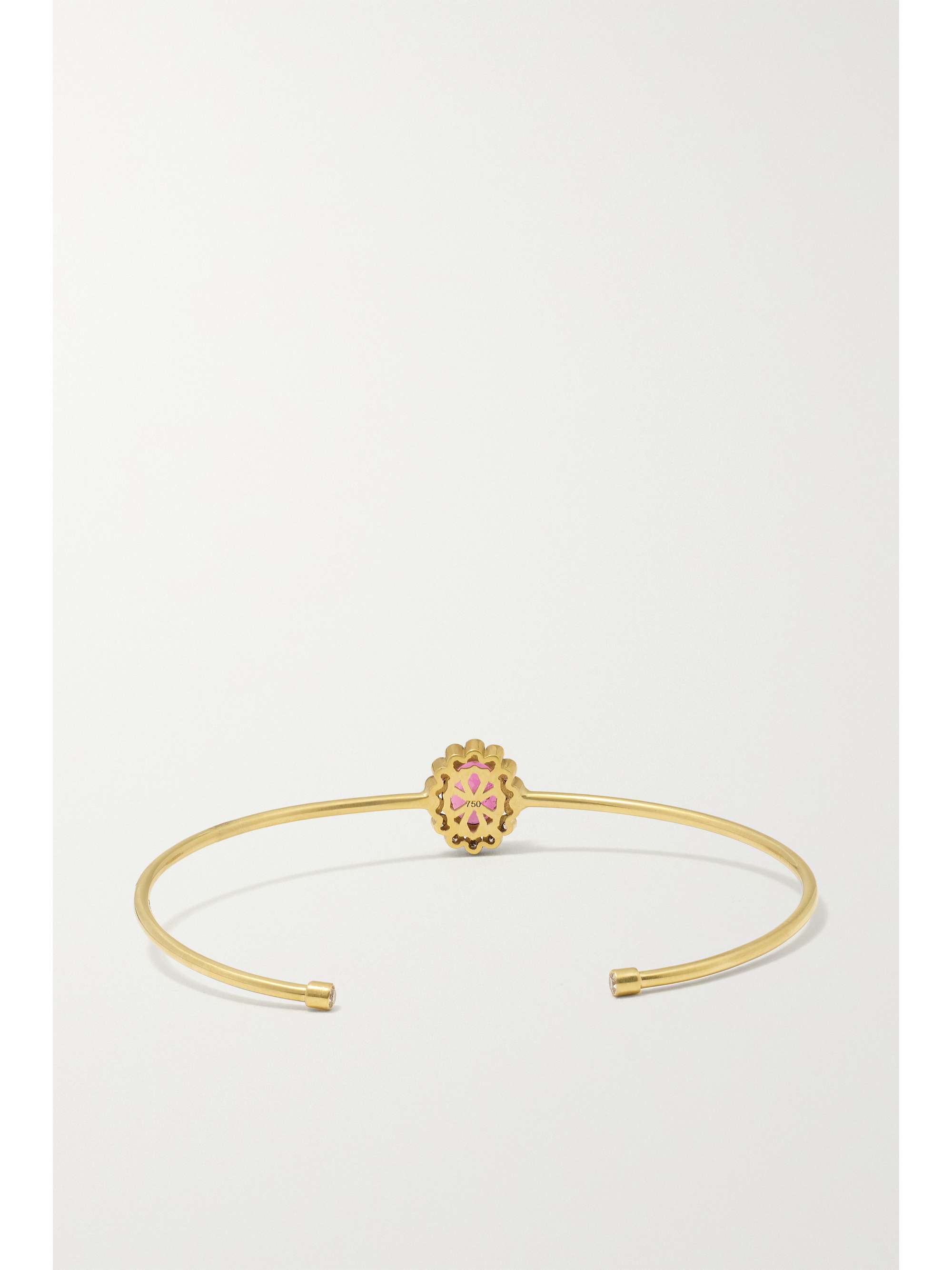 AMRAPALI LONDON 18-karat gold, ruby and diamond cuff