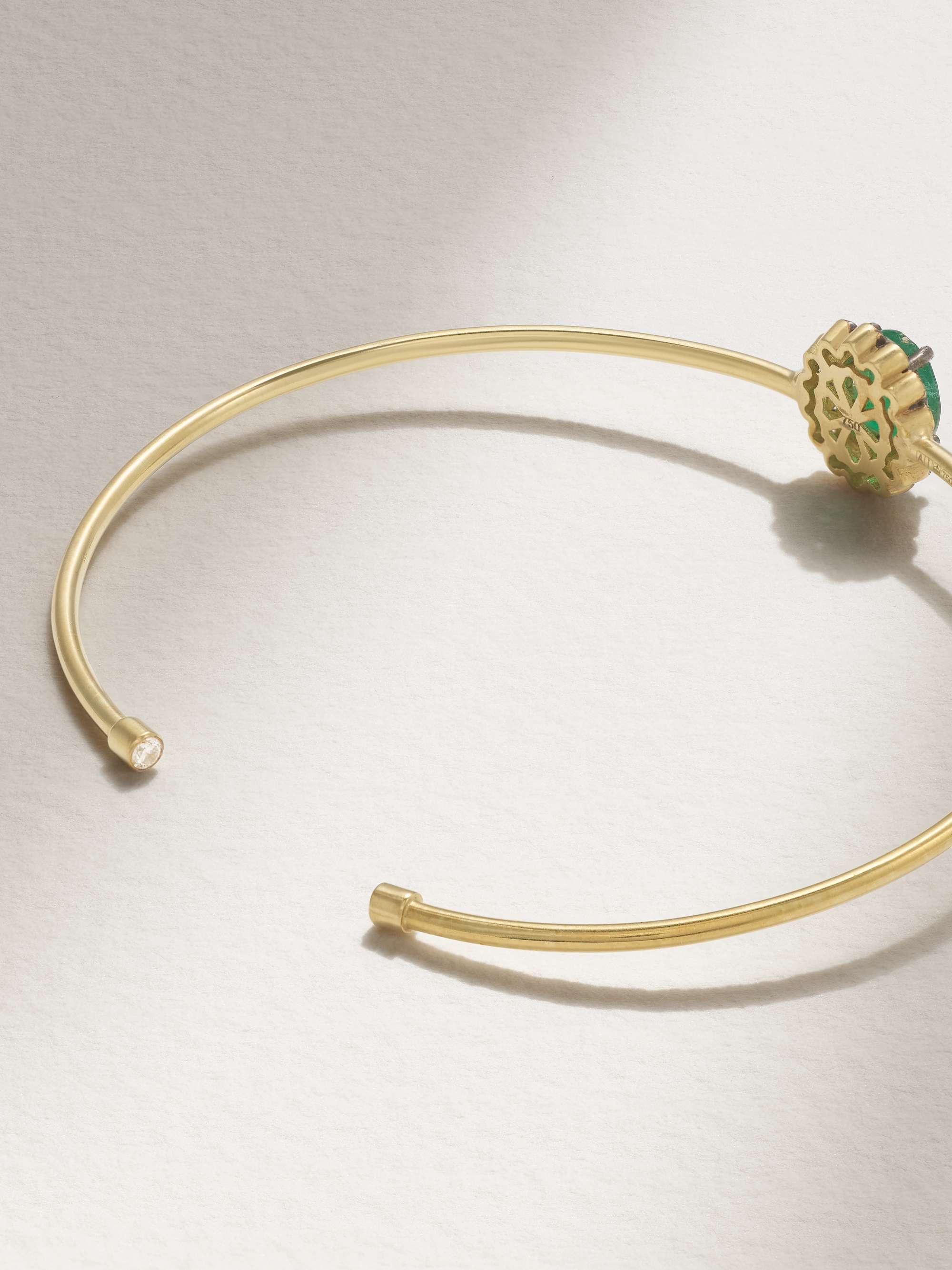 AMRAPALI LONDON 18-karat gold, ruby and diamond cuff