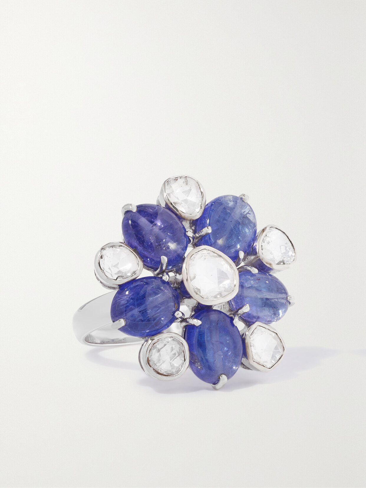 Amrapali London 18-karat White Gold, Tanzanite And Diamond Ring In Blue