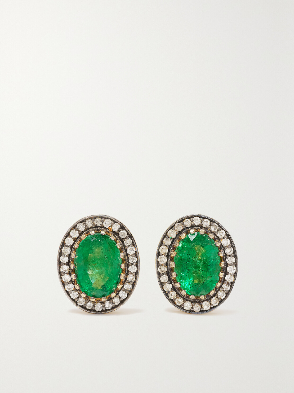 Amrapali London - 18-karat Gold, Emerald And Diamond Earrings - Green