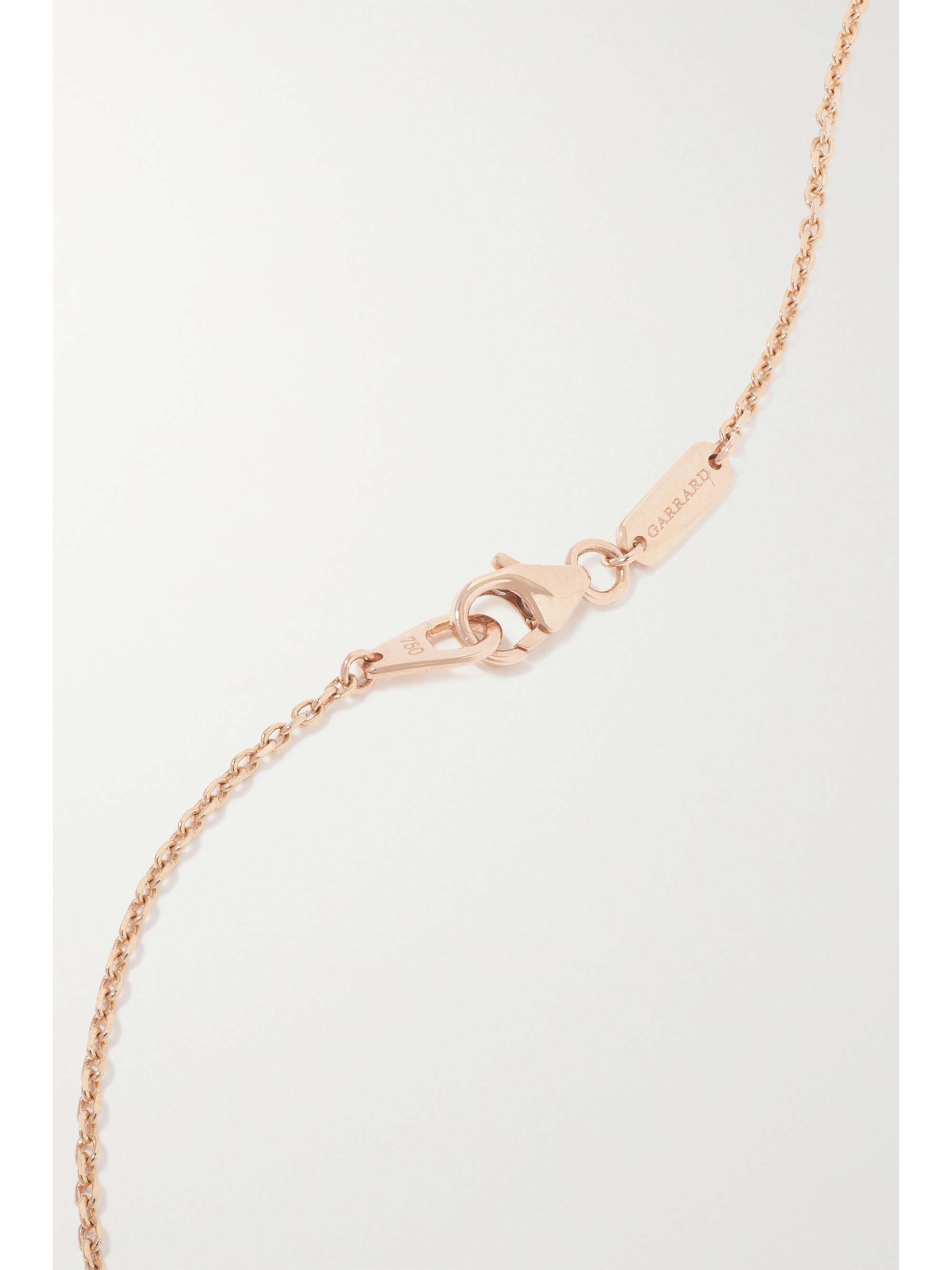 GARRARD Wings Embrace 18-karat rose gold, sapphire and diamond necklace