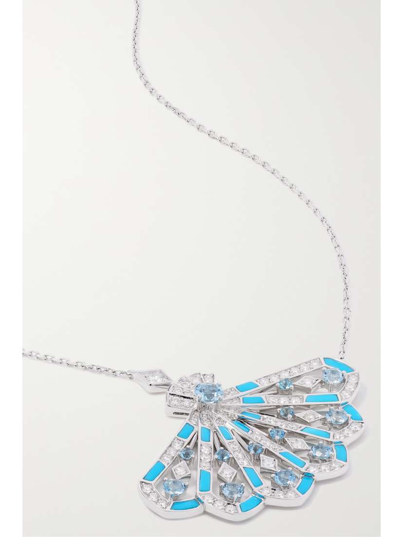 Garrard Fanfare Symphony 18-karat White Gold Multistone Necklace