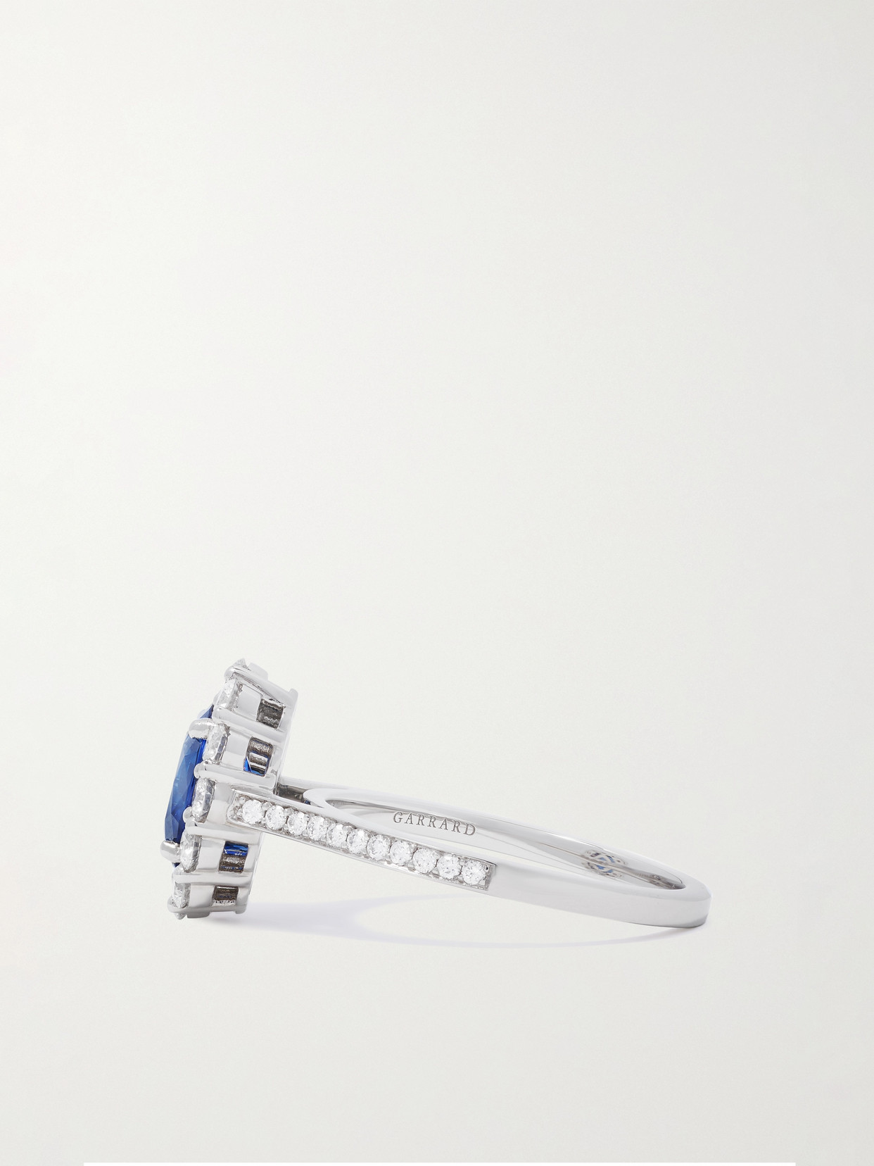 Garrard 1735 Platinum, Sapphire And Diamond Ring In Gold