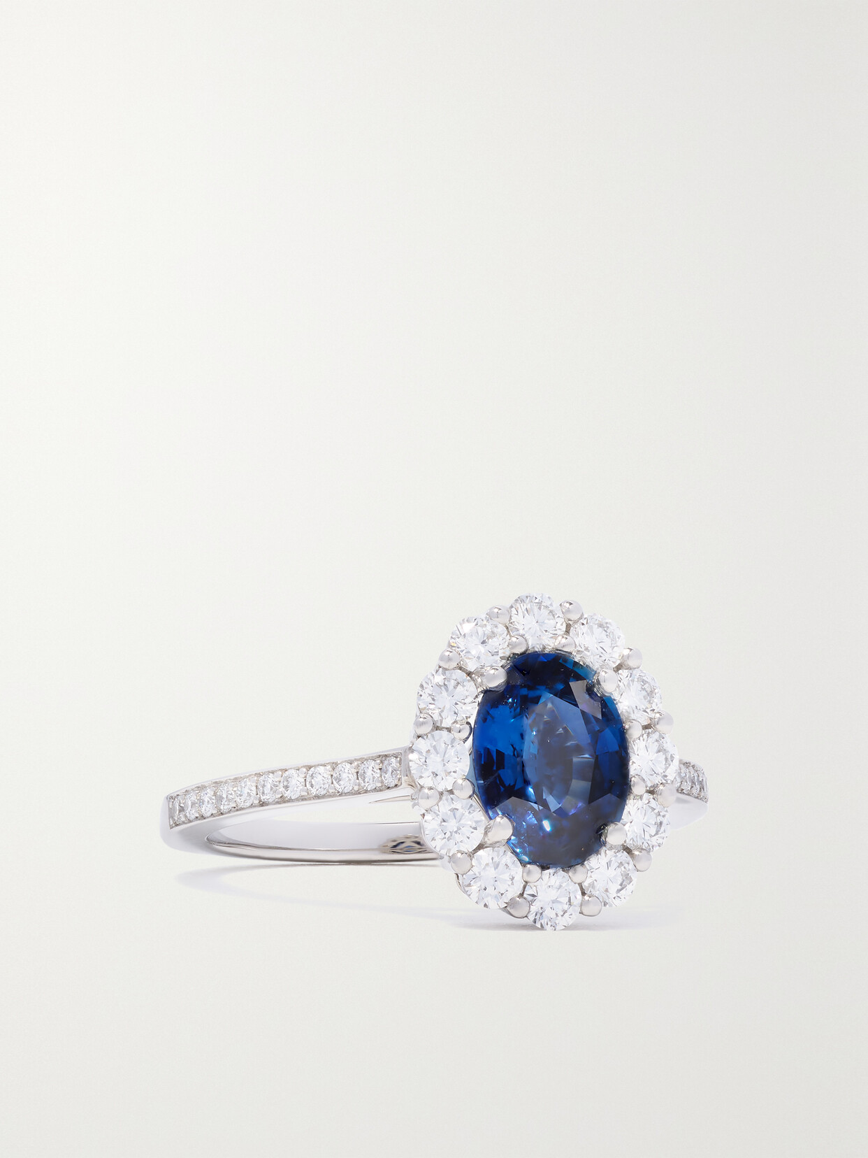 Garrard 1735 Platinum, Sapphire And Diamond Ring In Gold