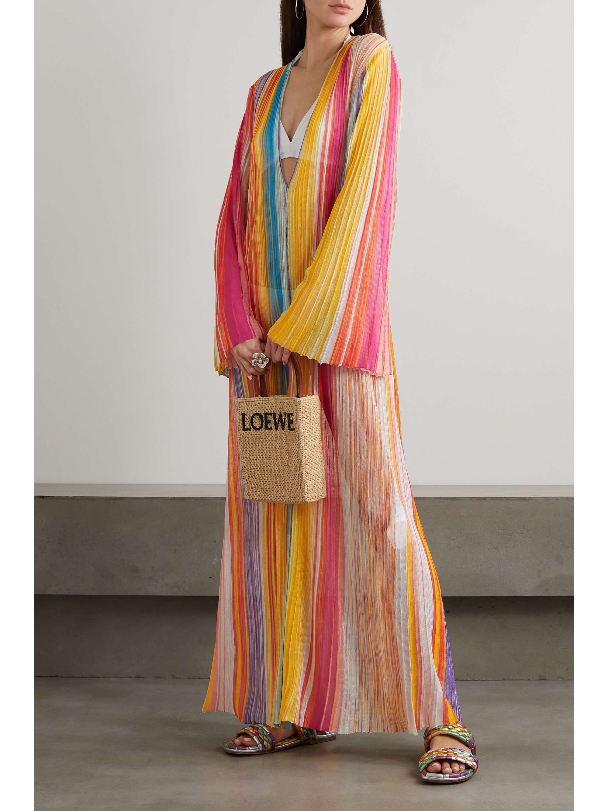MISSONI Striped knitted coverup