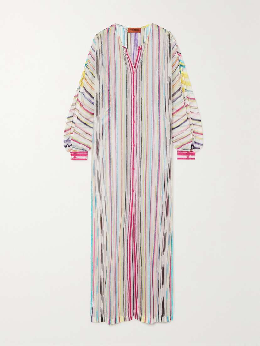 Missoni Striped Crochet-knit Maxi Dress