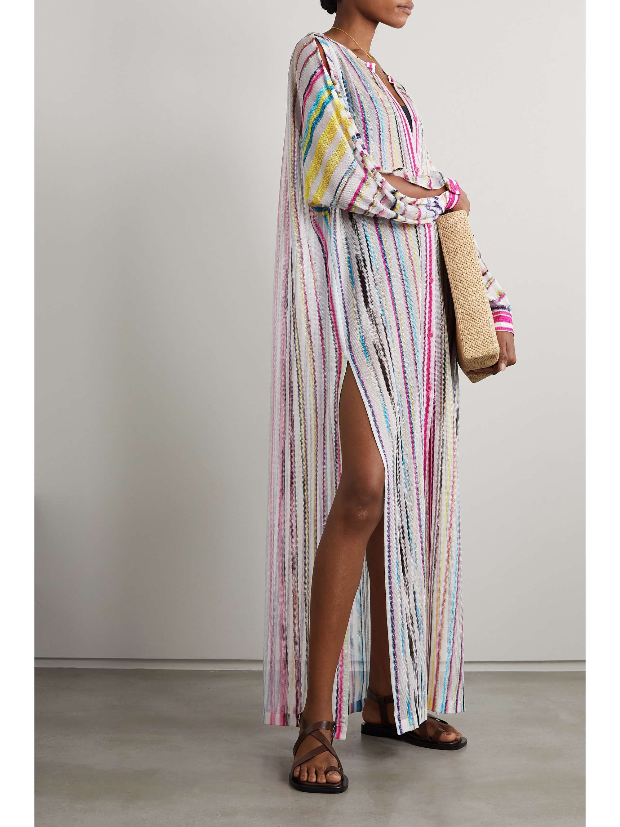MISSONI Striped crochet-knit maxi dress