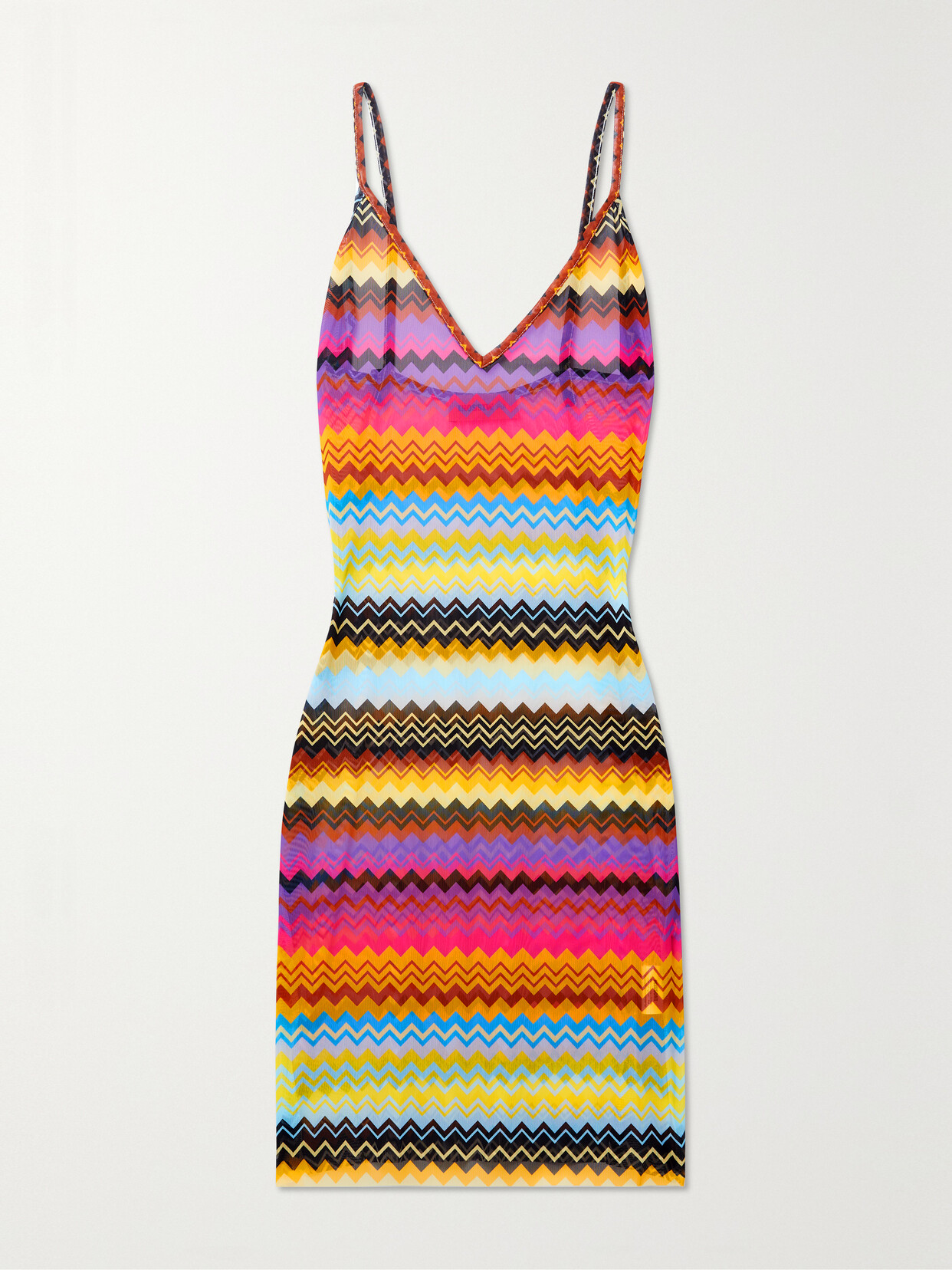 Missoni - Mare Striped Crochet-knit Mini Dress - Pink