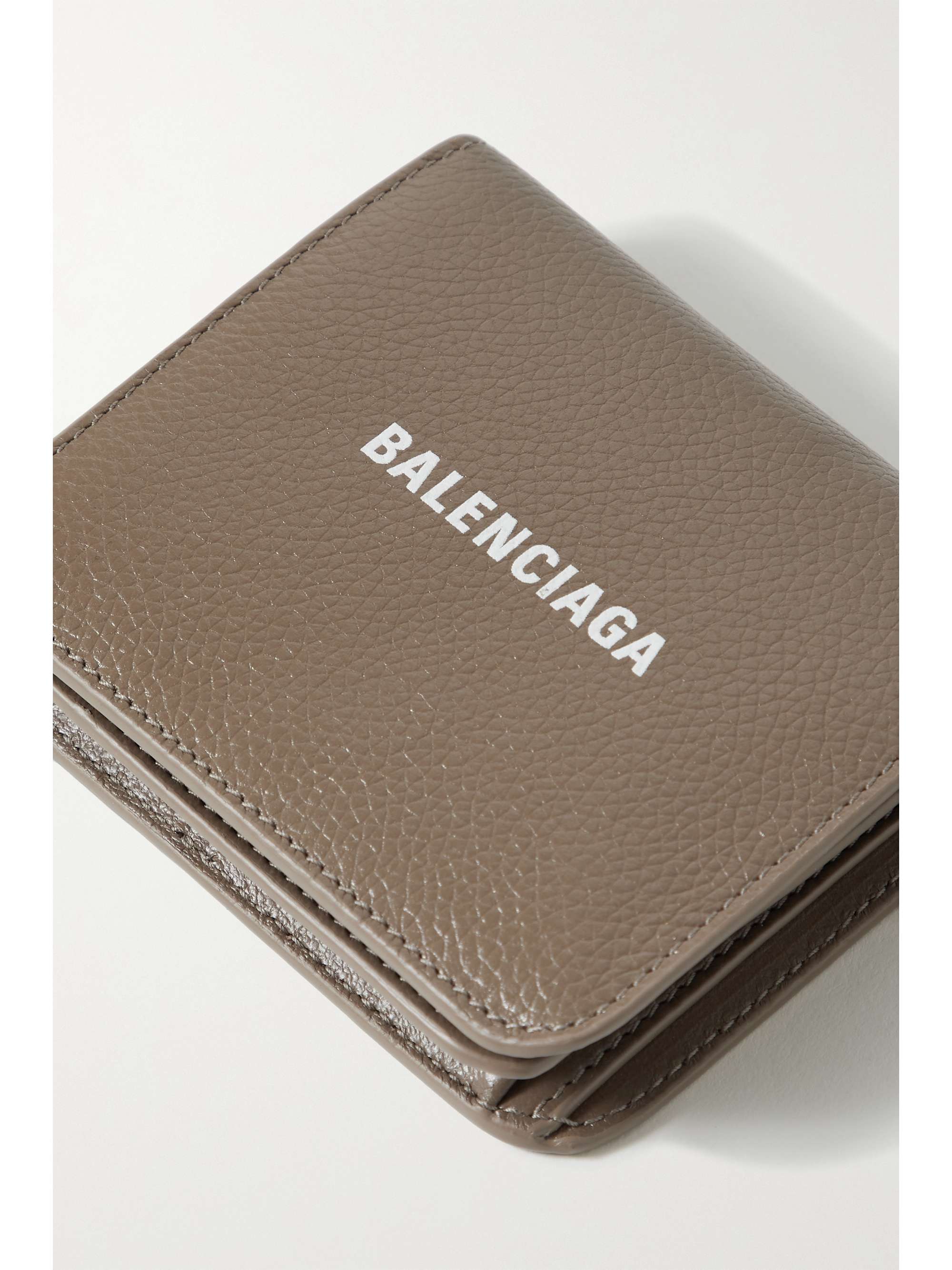 BALENCIAGA Printed textured-leather cardholder