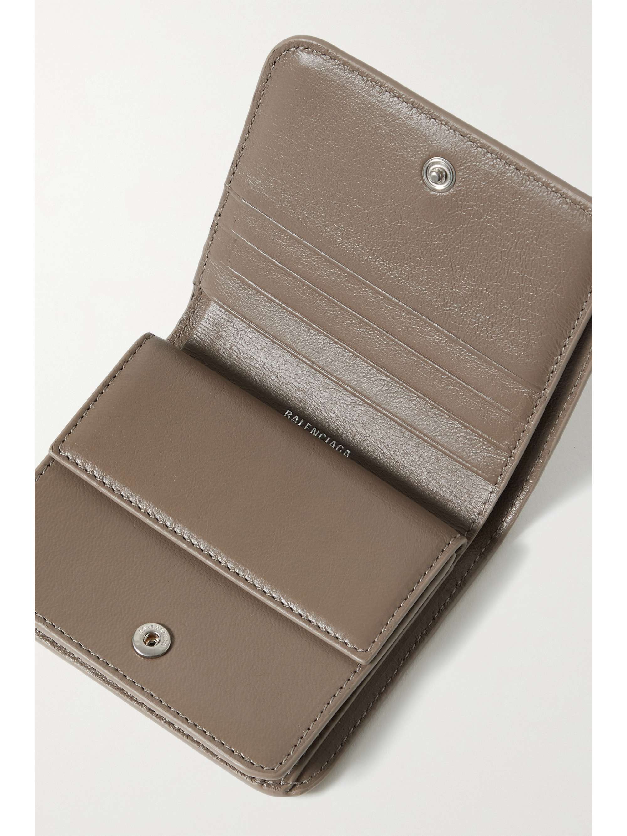BALENCIAGA Printed textured-leather cardholder