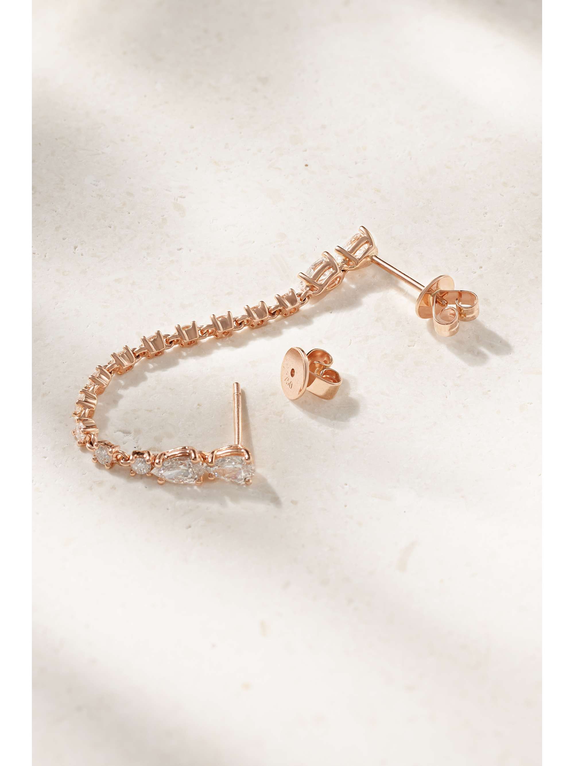 ANITA KO Daphne 18-karat rose gold diamond single earring