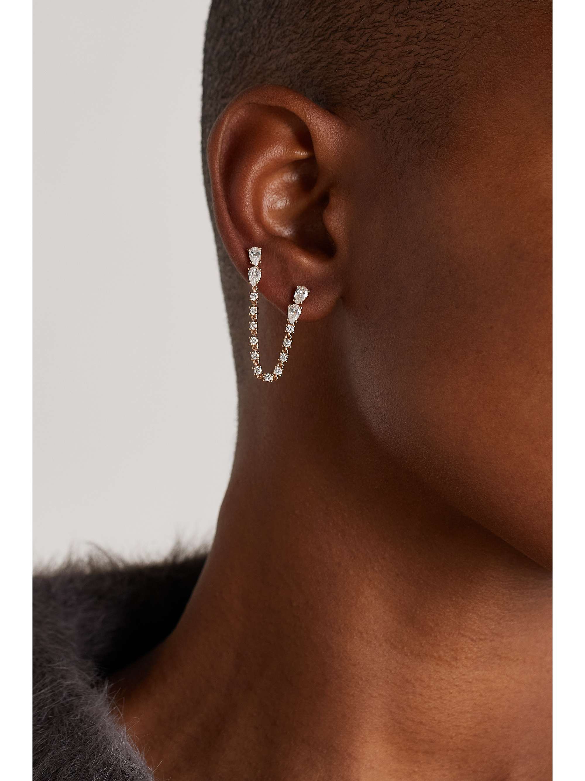 ANITA KO Daphne 18-karat rose gold diamond single earring