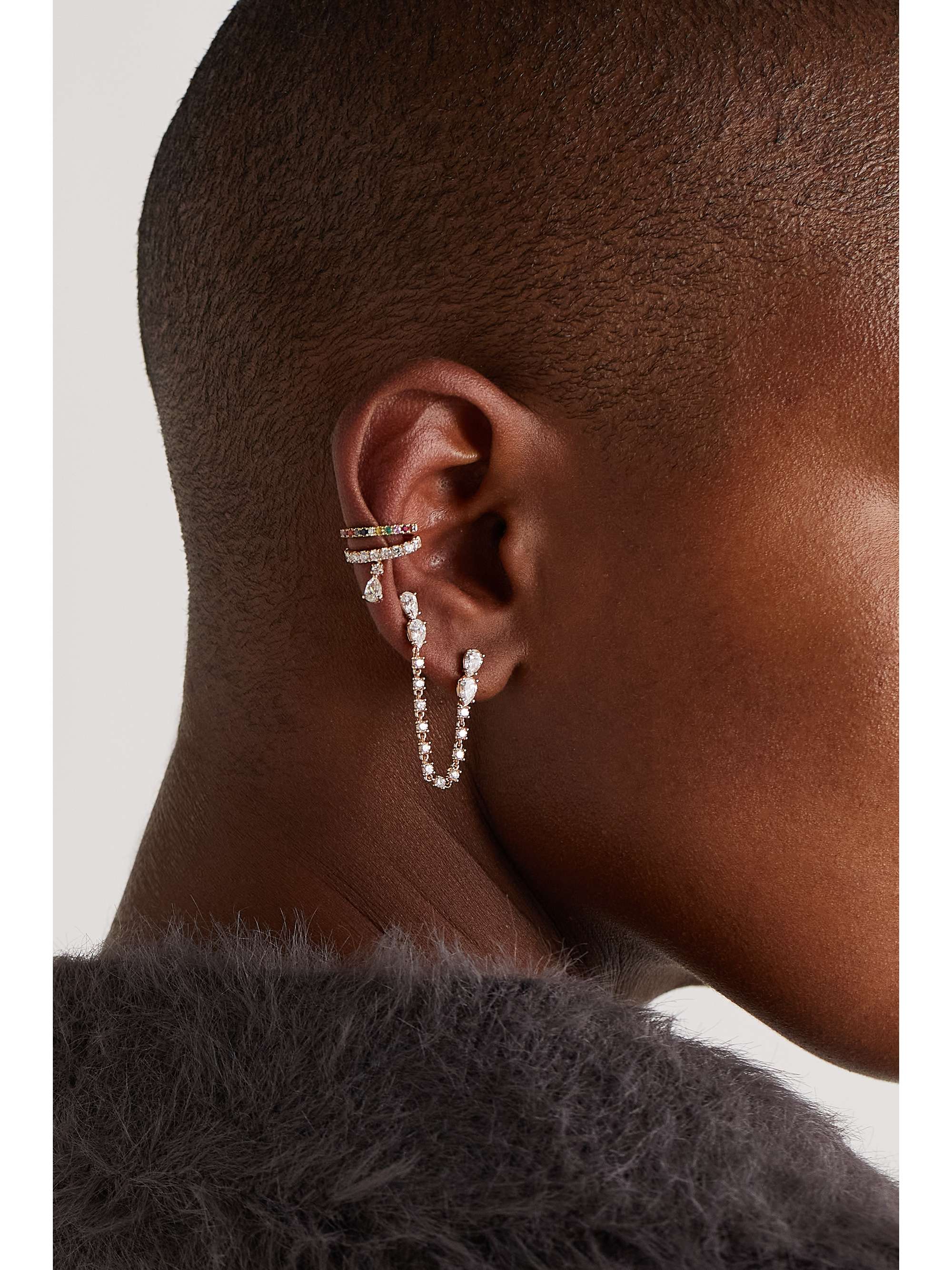 ANITA KO Daphne 18-karat rose gold diamond single earring