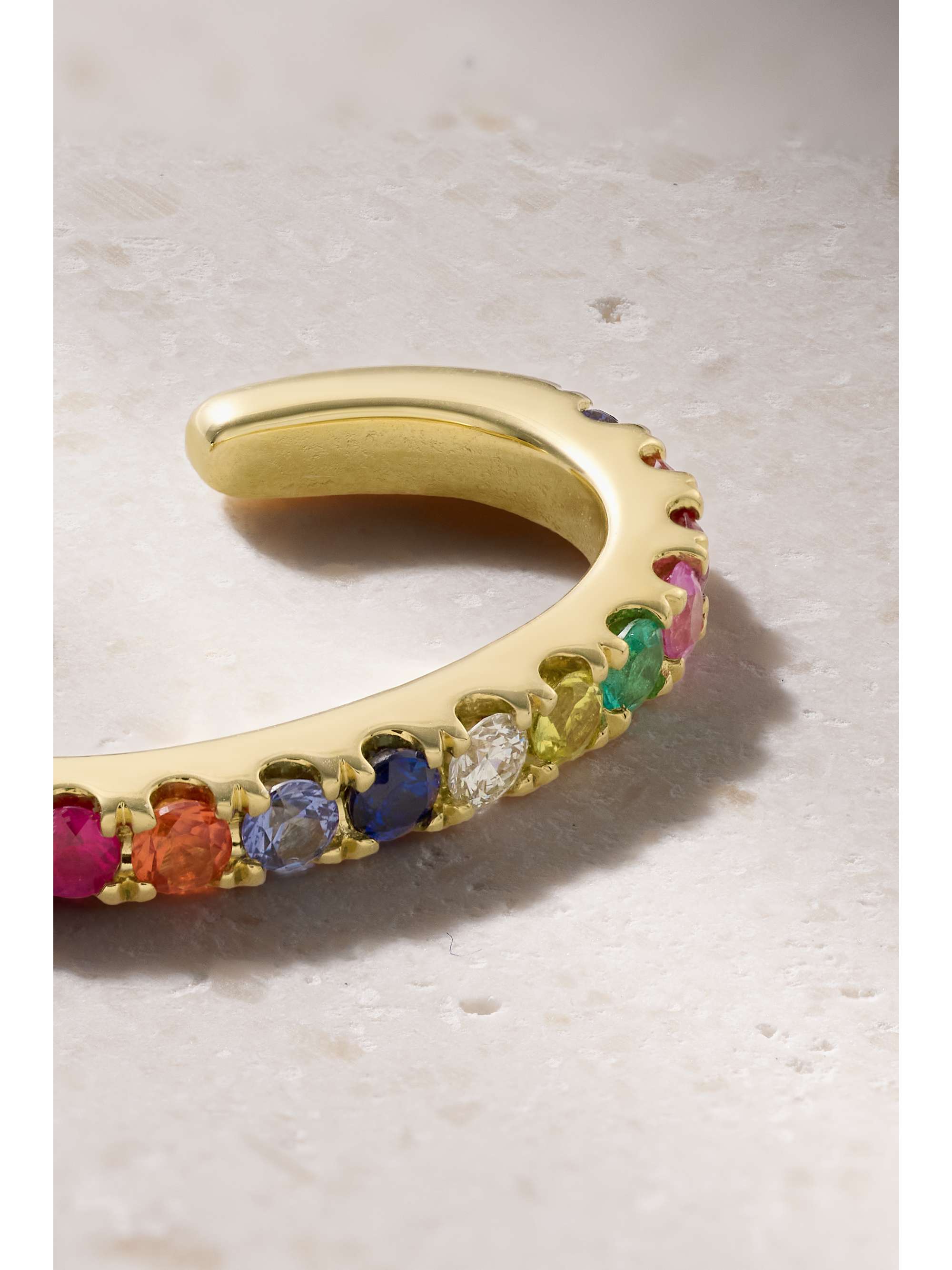 ANITA KO 18-karat gold multi-stone ear cuff