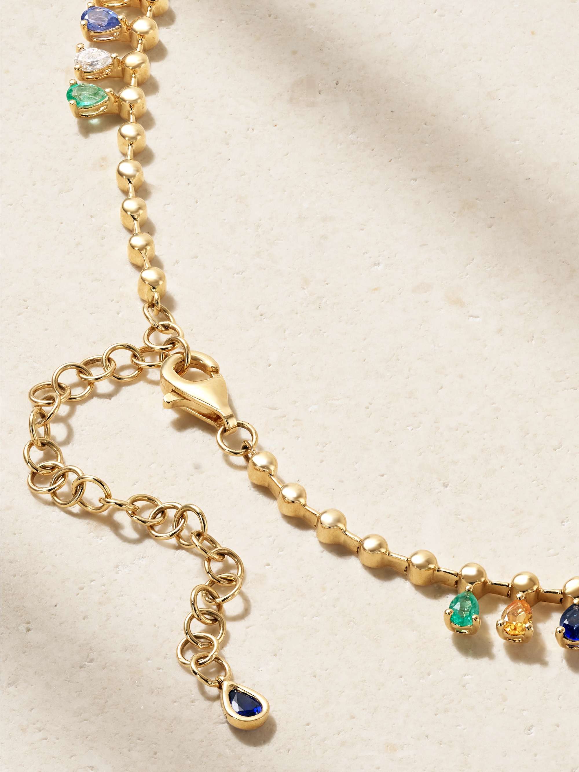 ANITA KO 18-karat gold multi-stone necklace