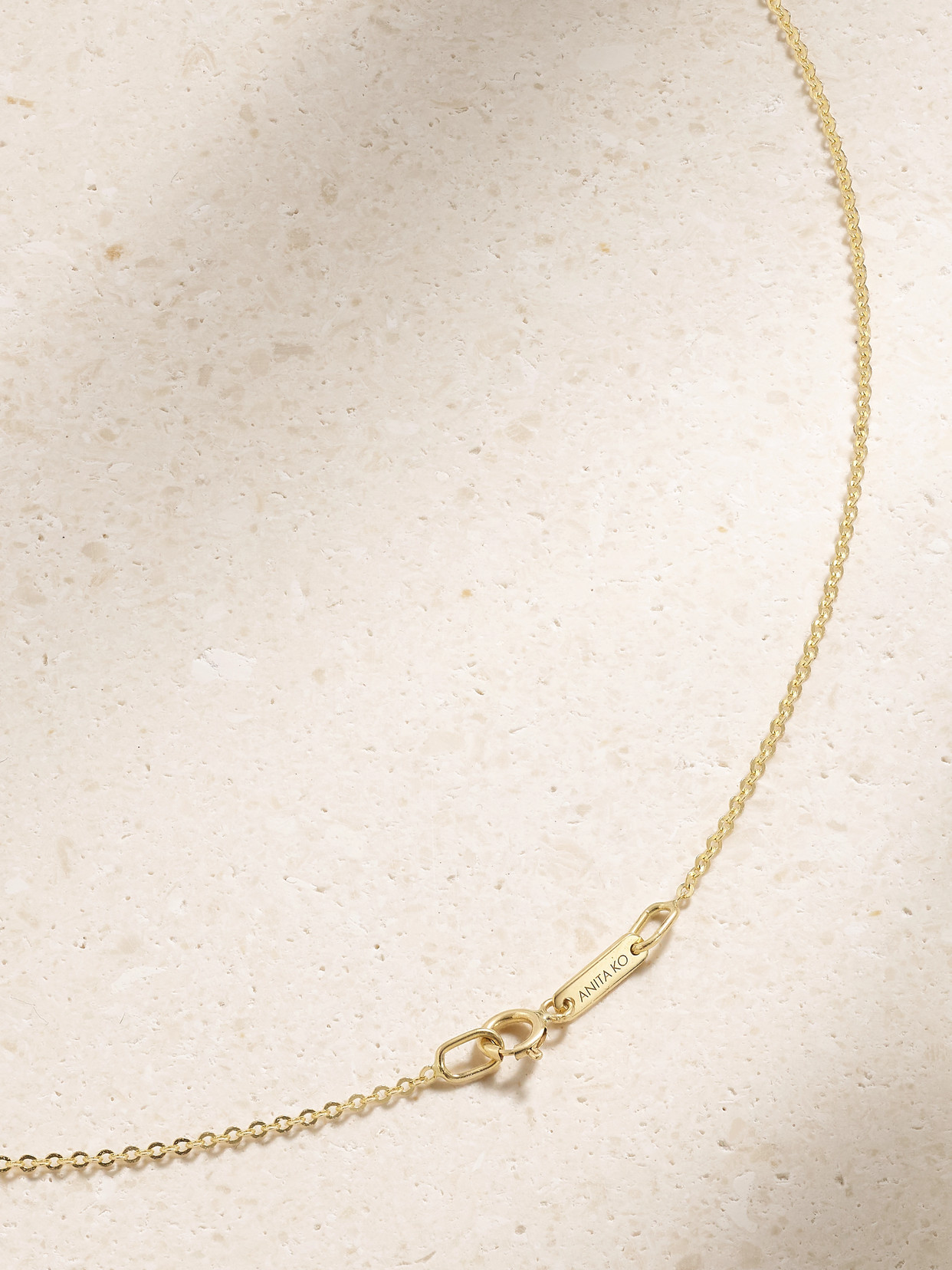 Shop Anita Ko 18-karat Gold Diamond Necklace