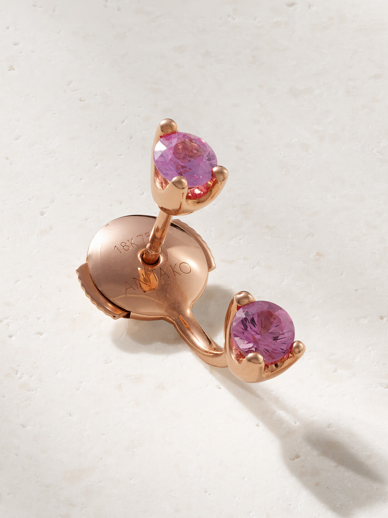 Anita Ko Orbit 18-karat Rose Gold Sapphire Single Earring