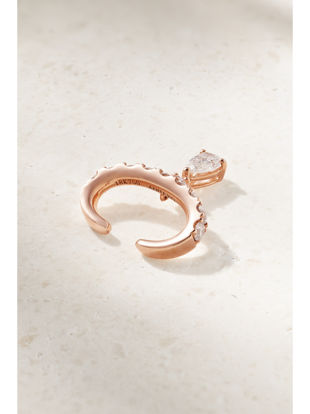 Anita Ko Daphne 18-karat Rose Gold Diamond Ear Cuff In Gold