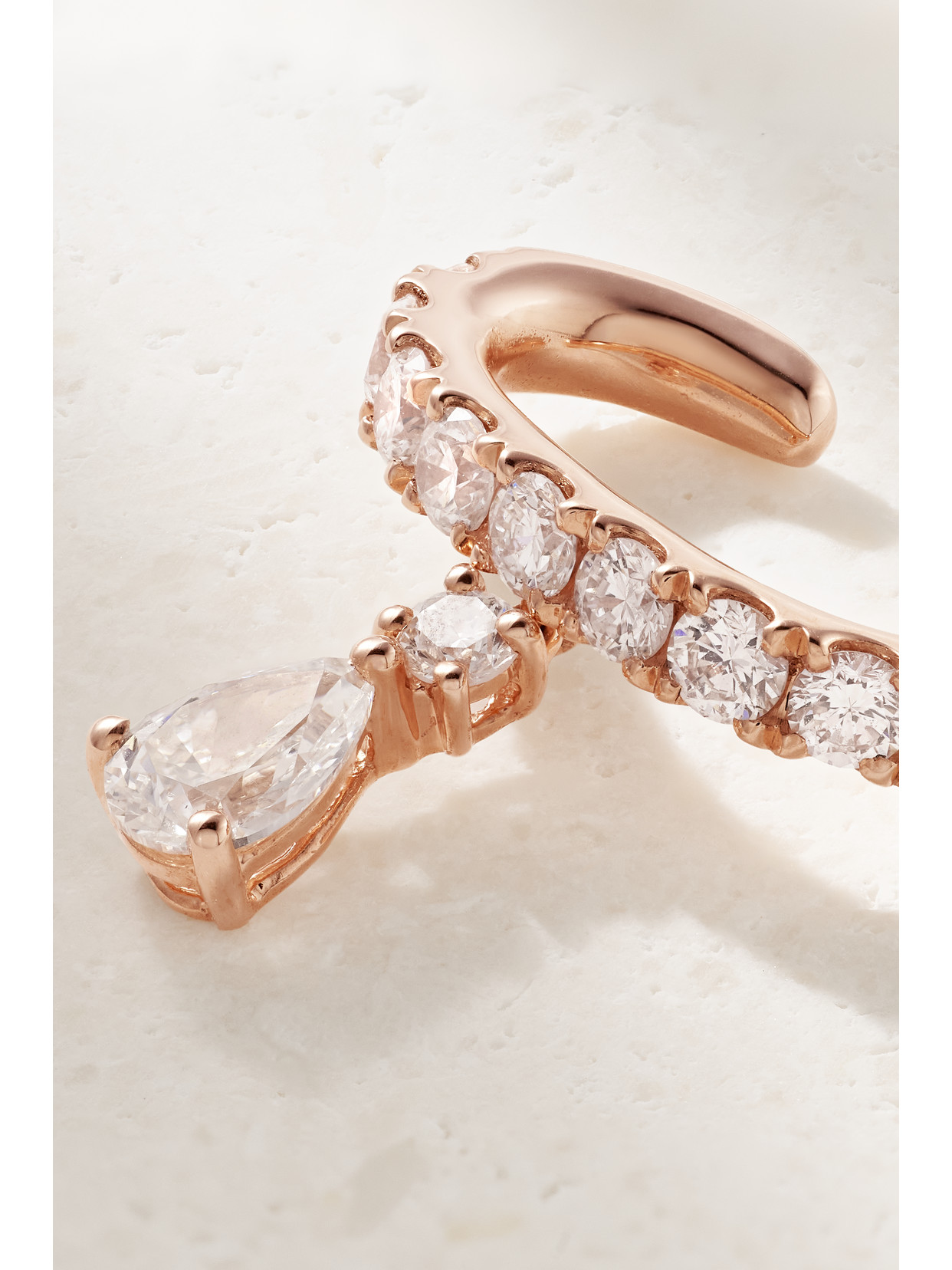Anita Ko Daphne 18-karat Rose Gold Diamond Ear Cuff In Gold