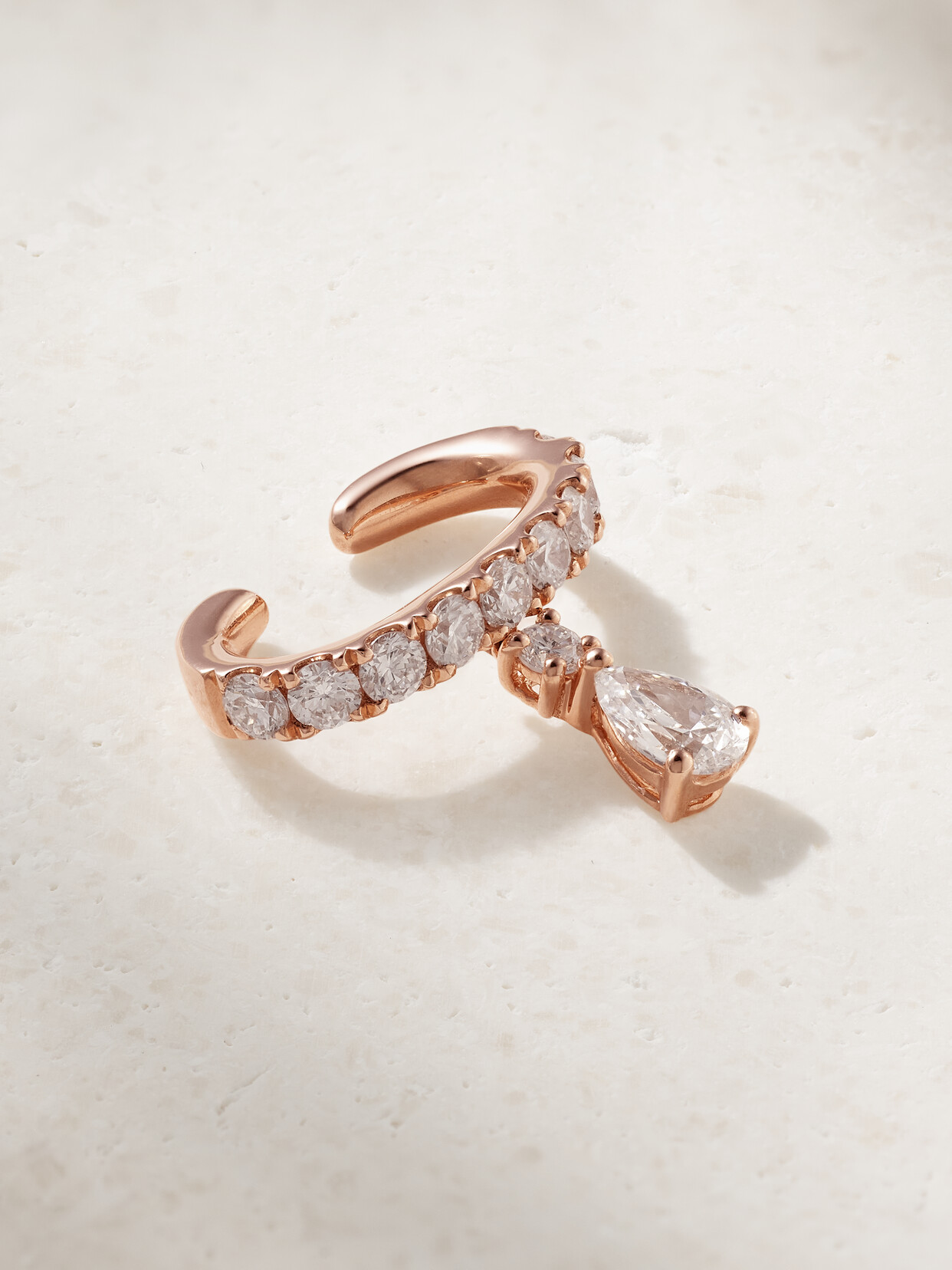 Shop Anita Ko Daphne 18-karat Rose Gold Diamond Ear Cuff