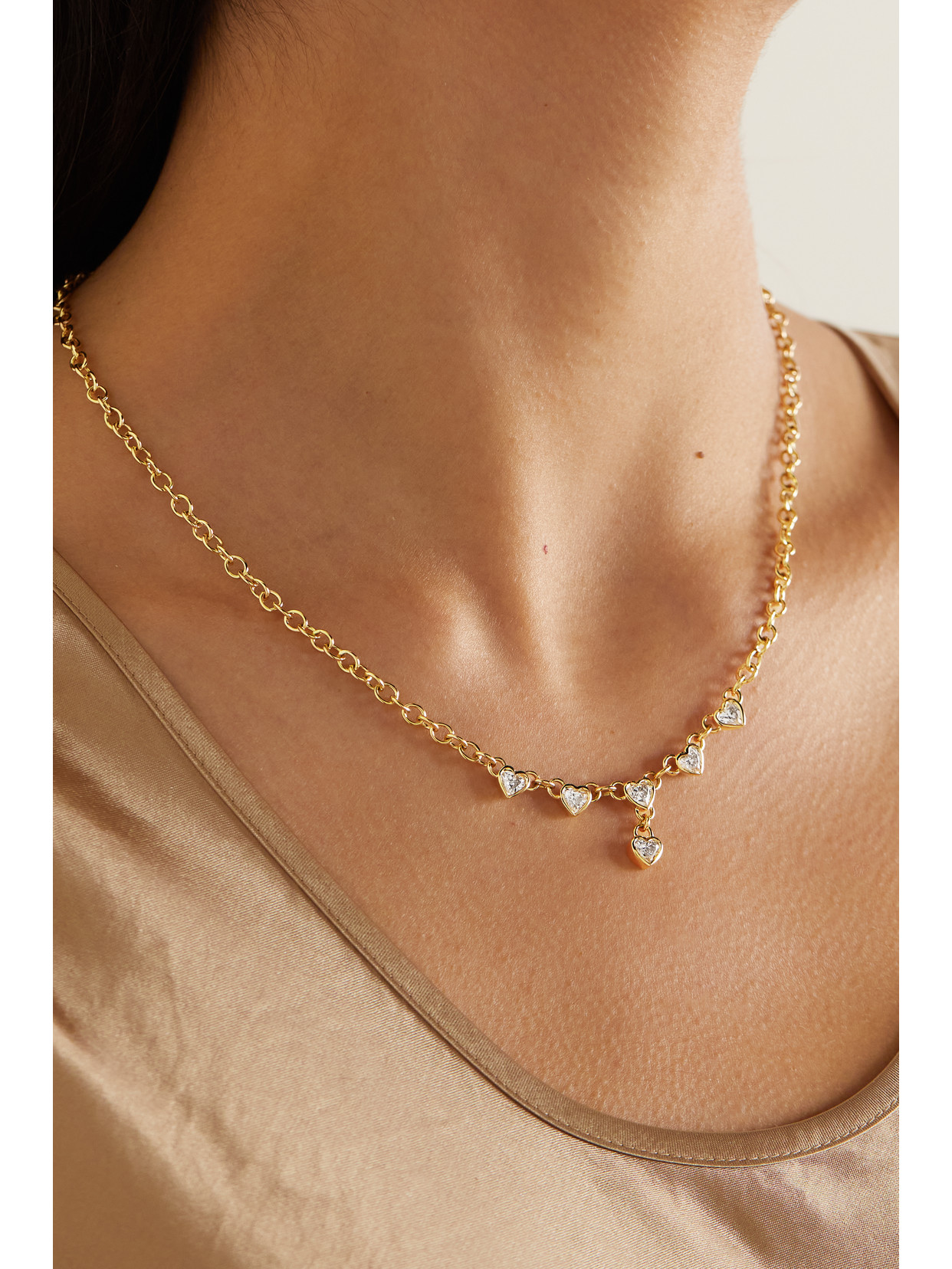 Shop Anita Ko 18-karat Gold Diamond Necklace