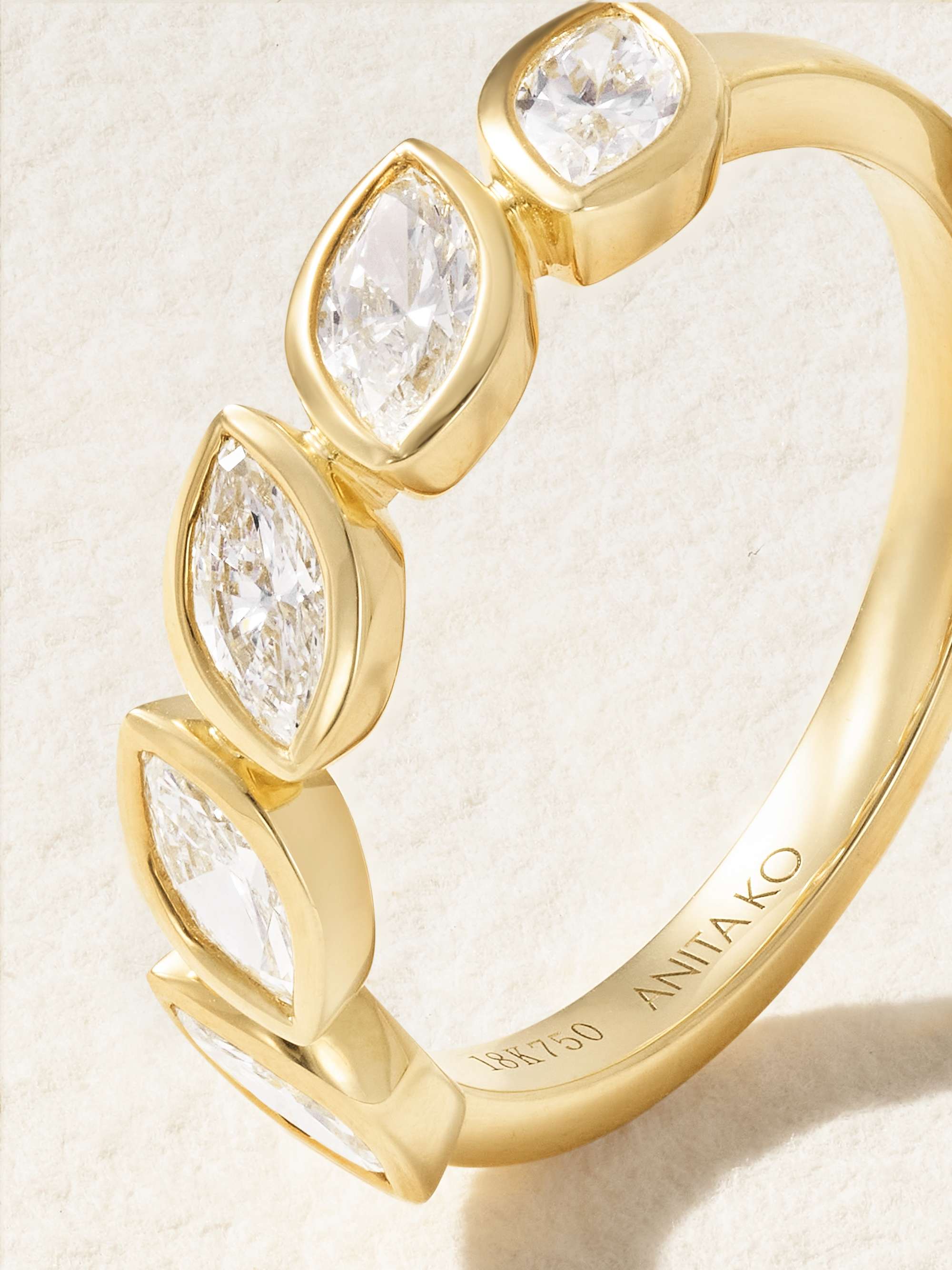 ANITA KO 18-karat gold diamond ring