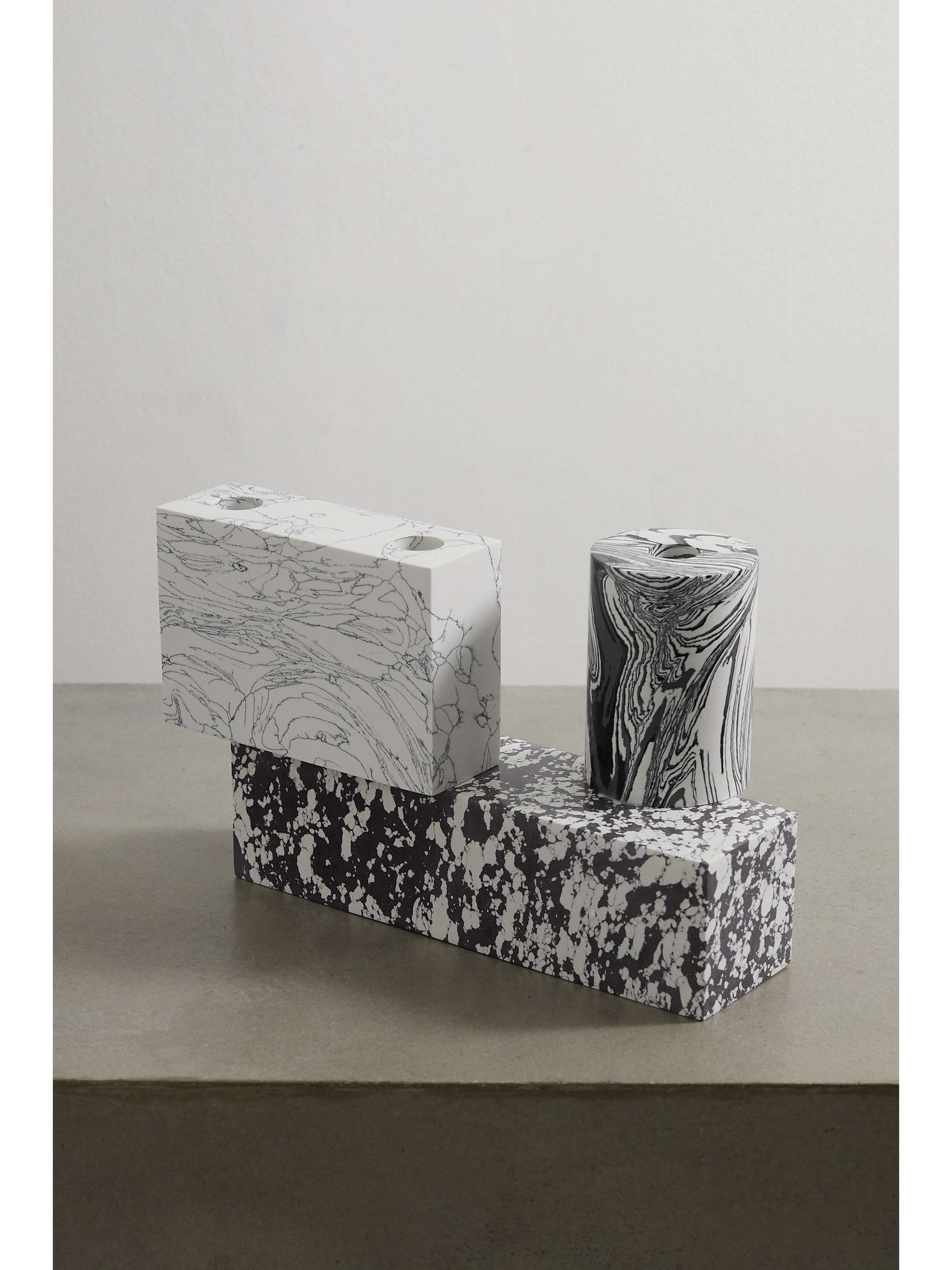 TOM DIXON Swirl marble candelabra