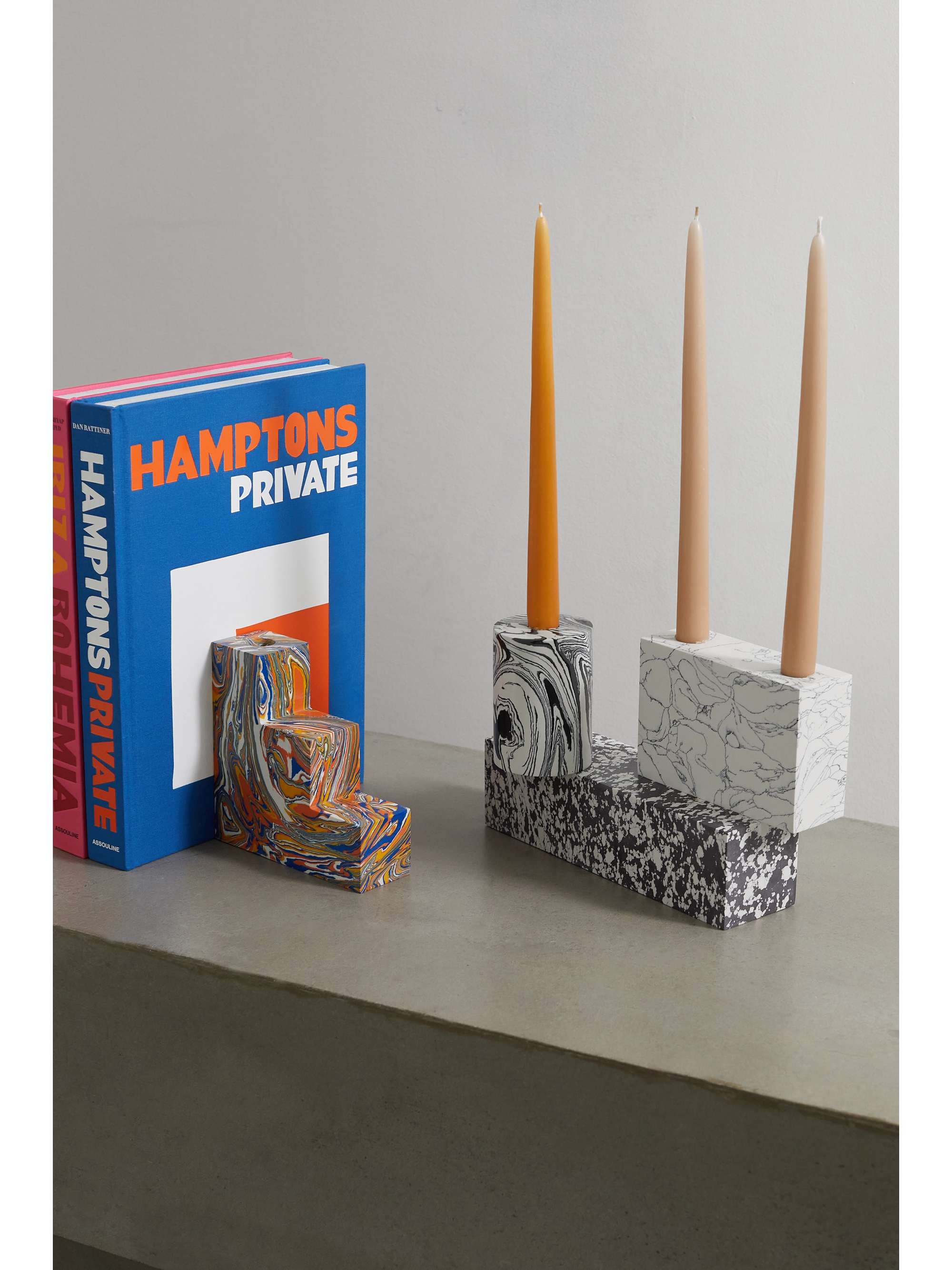TOM DIXON Swirl marble candelabra