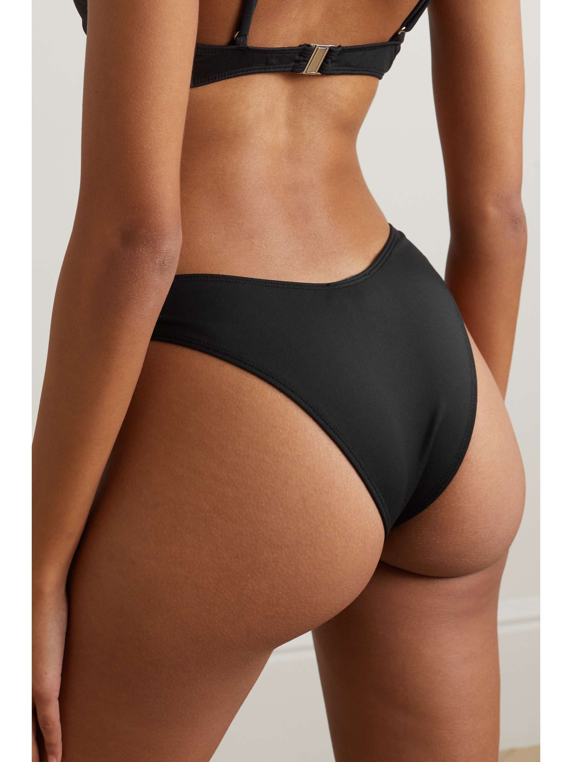 LESLIE AMON Poupy embellished jersey bikini briefs