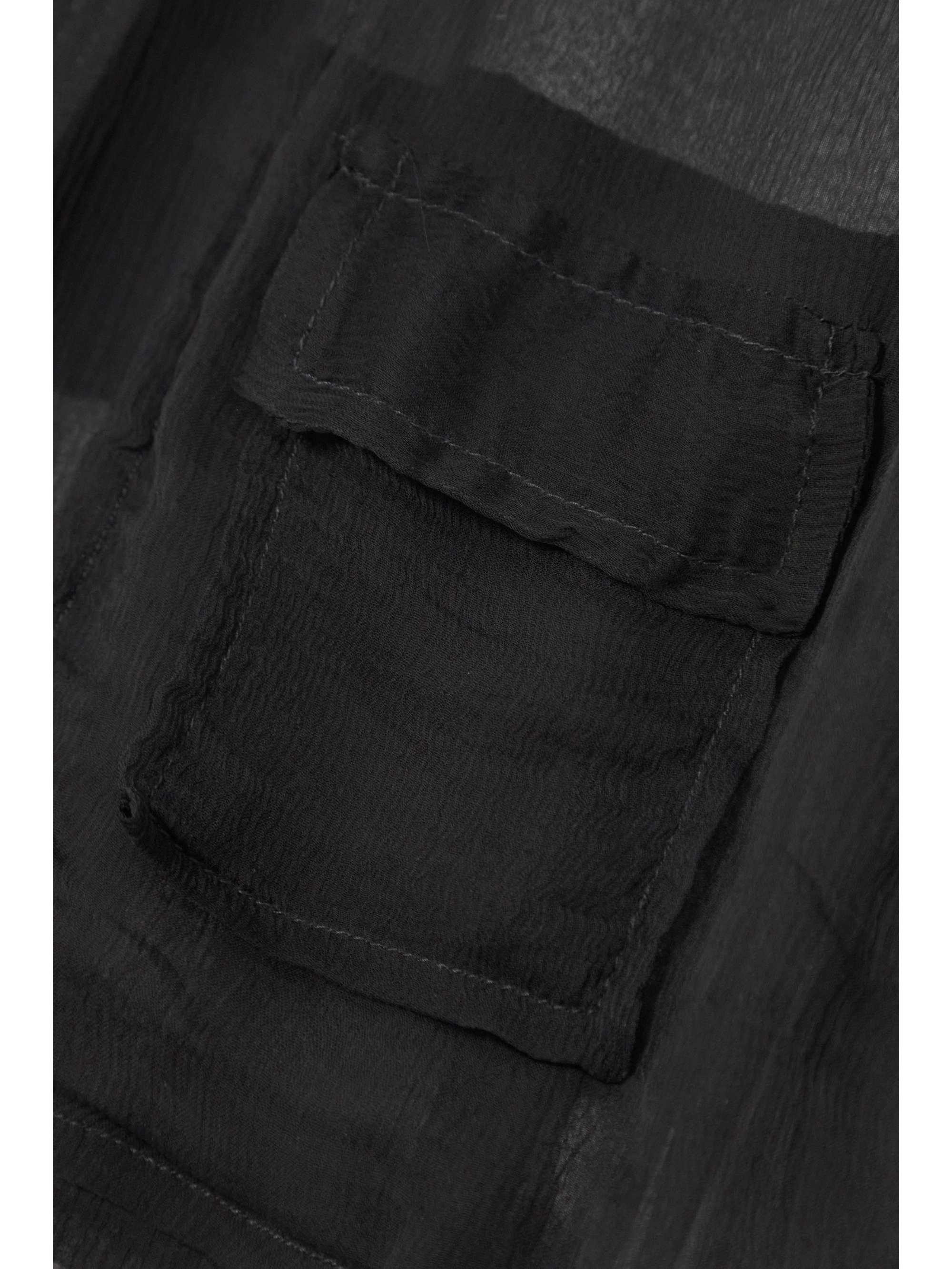 LESLIE AMON Crepe de chine wide-leg cargo pants